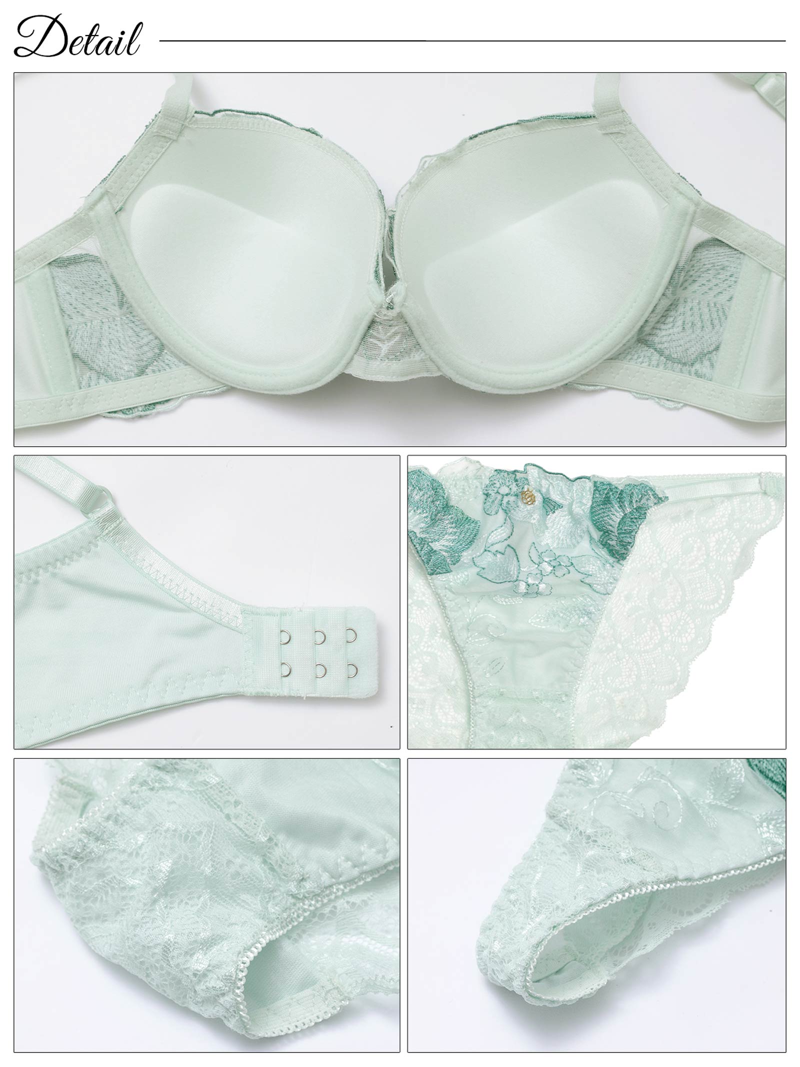 5/12新作!【3点セット】クラシックローズチャーム育乳脇高ブラジャー&バック透けフルバック&Tバックショーツ