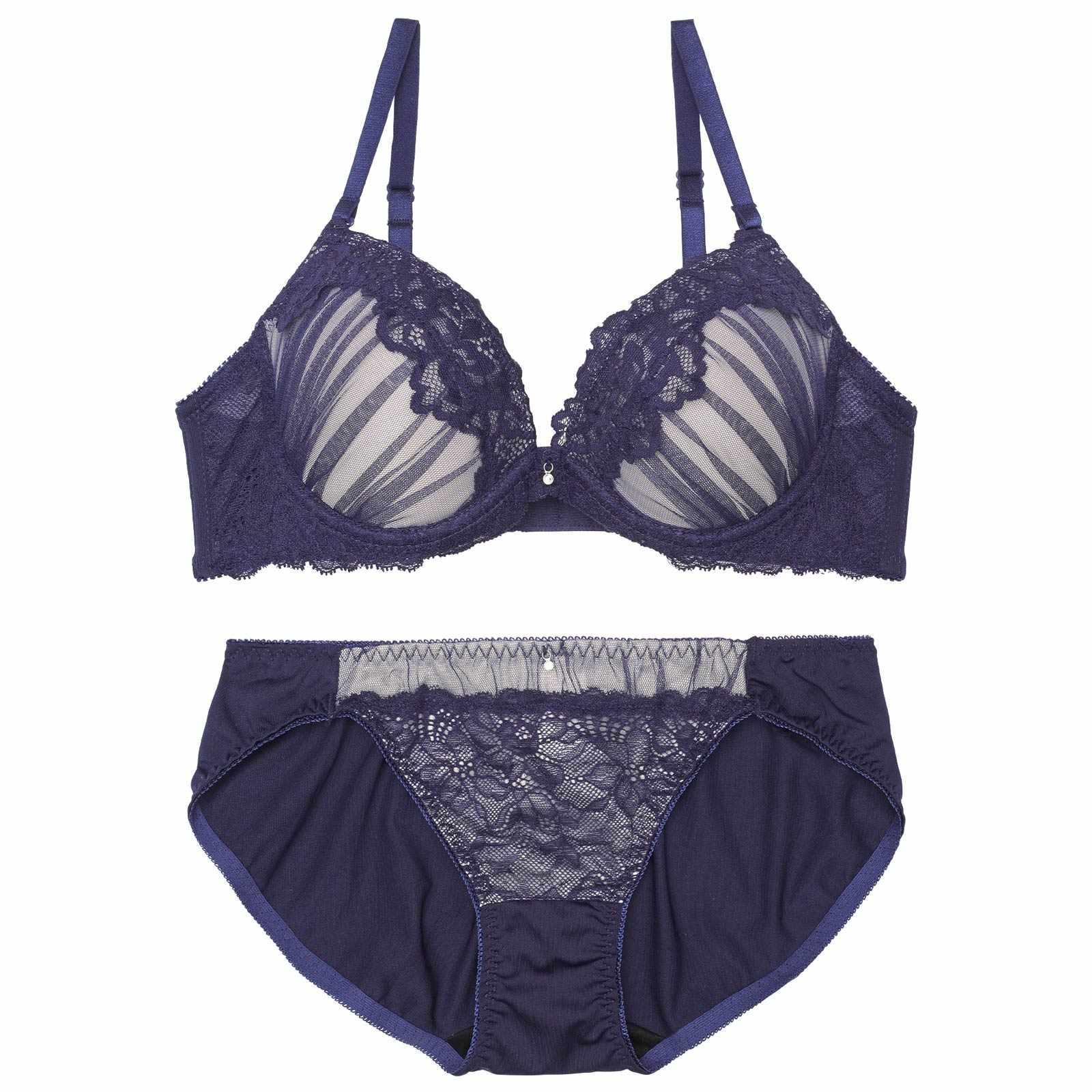 クラシカルギャザーチュールブラジャー&フルバックショーツ - 【公式】247Lingerie
