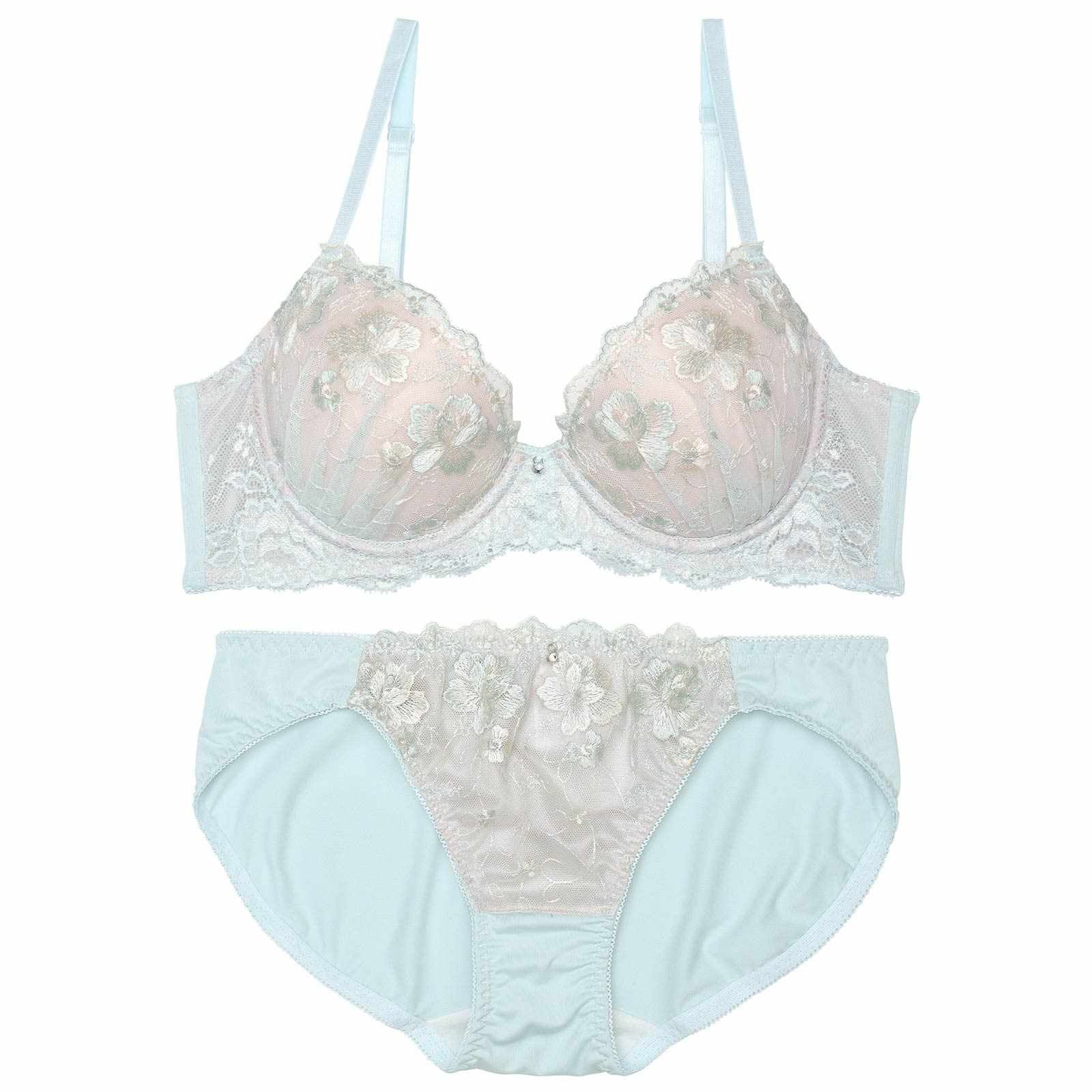 ミルキープティットフルール育乳脇高ブラジャー&フルバックショーツ