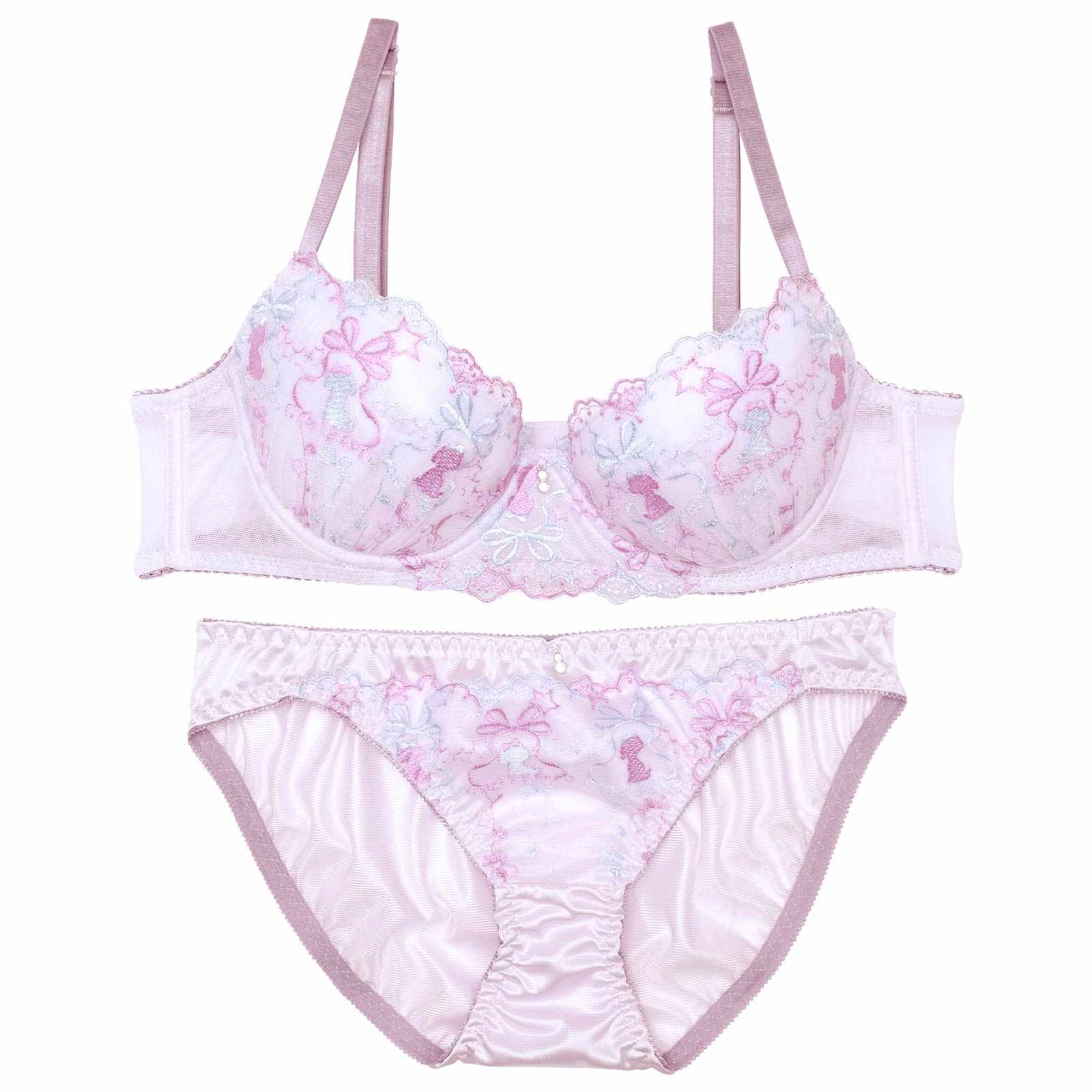 メルヘンパピーエンブロイダリーブラジャー&フルバックショーツ
