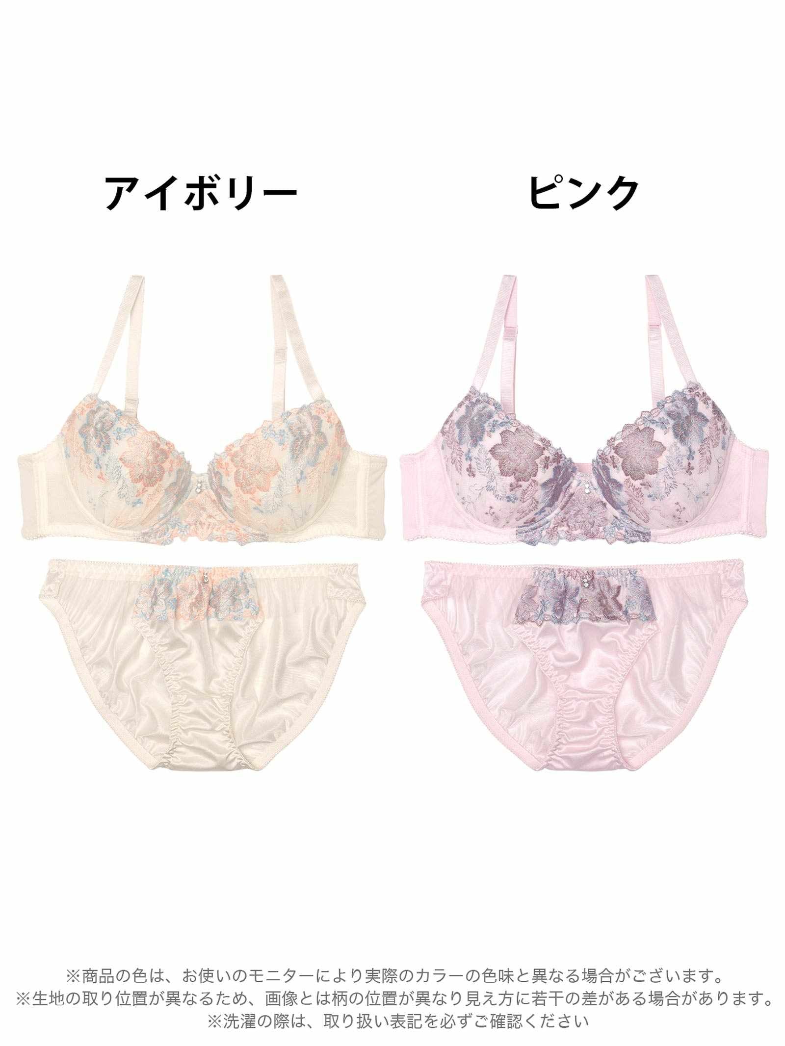 6/20新作!ダスティパステルフルールブラジャー&フルバックショーツ