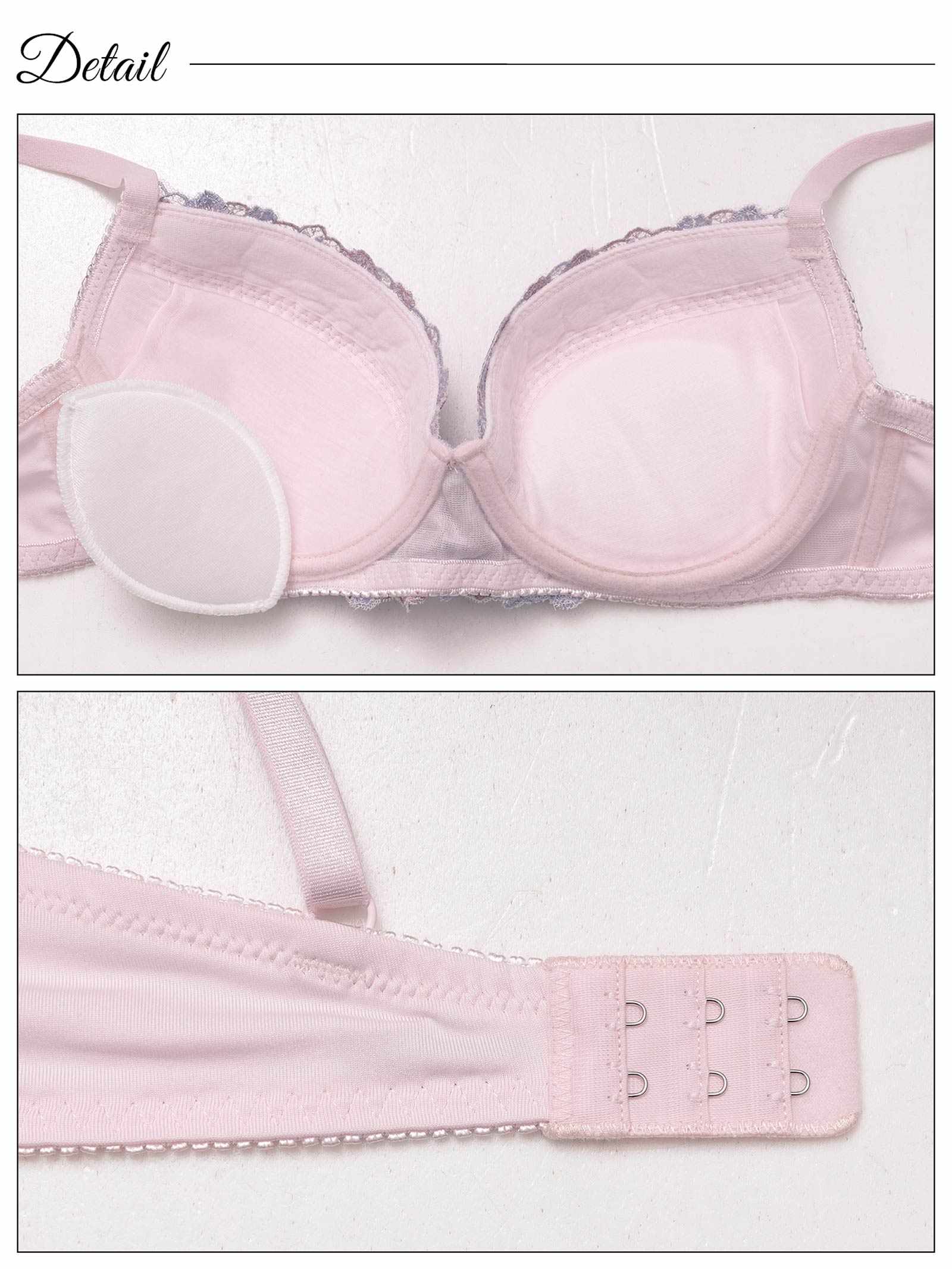 6/20新作!ダスティパステルフルールブラジャー&フルバックショーツ