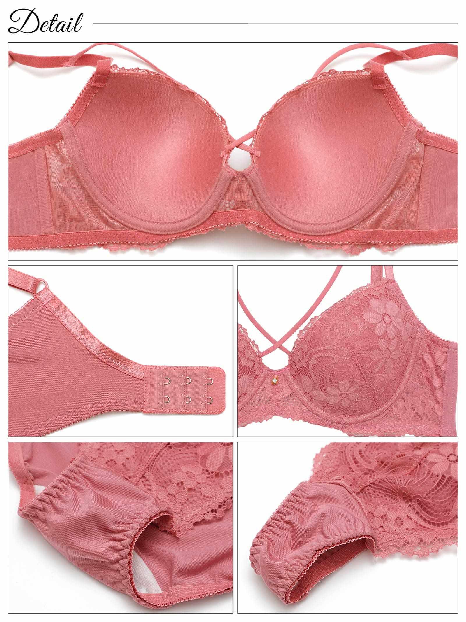 6/13新作!【3点セット】オールフラワーレーシィクロス育乳脇高ブラジャー&フルバック&Tバックショーツ