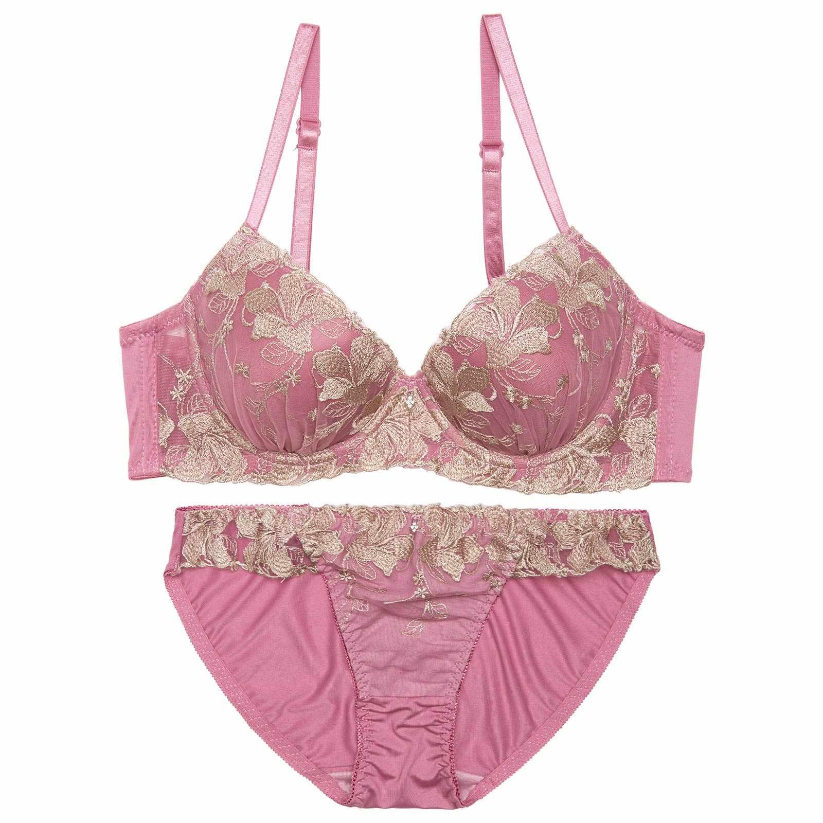 ビューティフルダスティリリー育乳脇高ブラジャー&フルバックショーツ - 【公式】247Lingerie