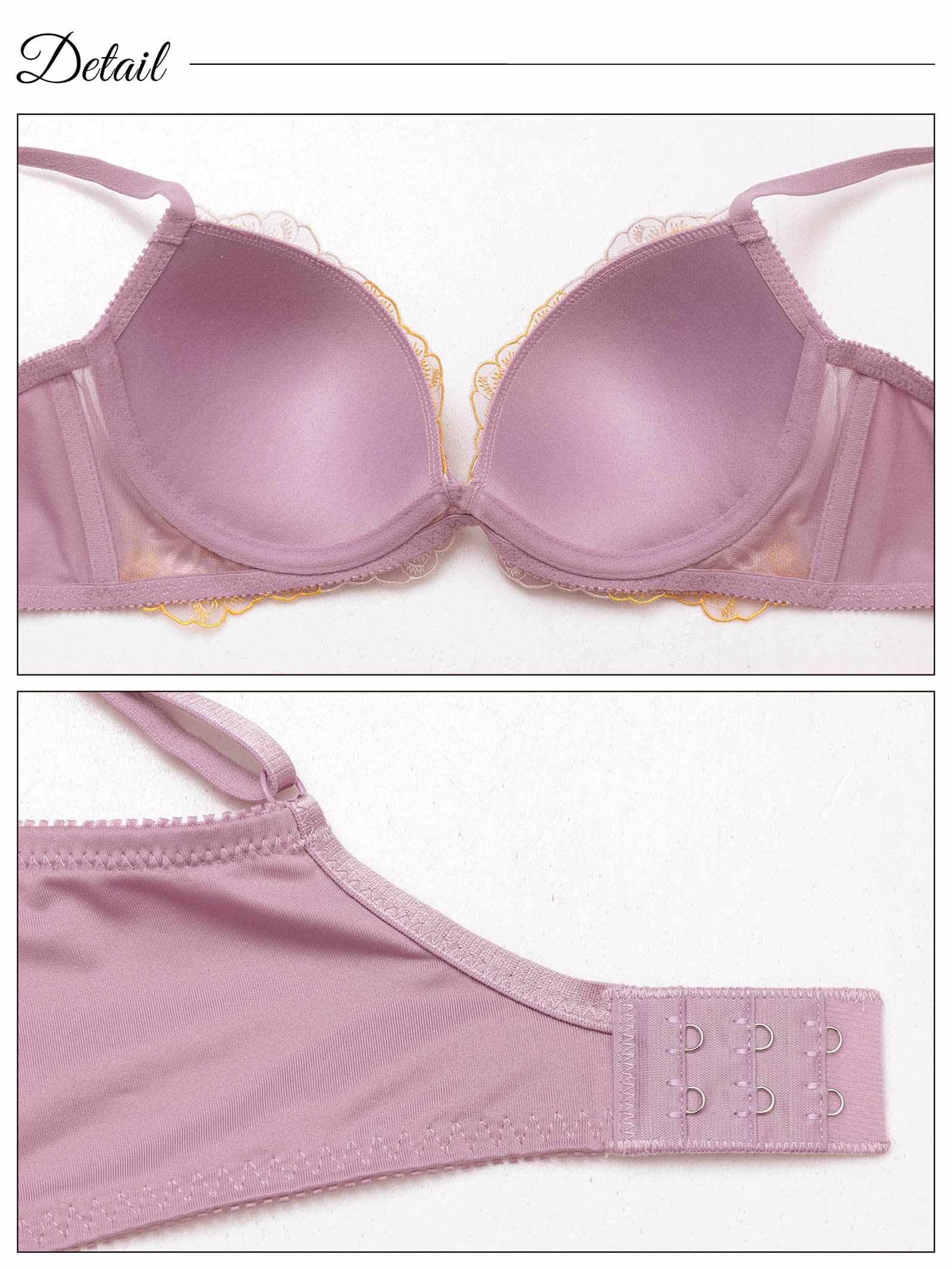 8/15新作!ダスティアイビーリボン育乳脇高ブラジャー&フルバックショーツ