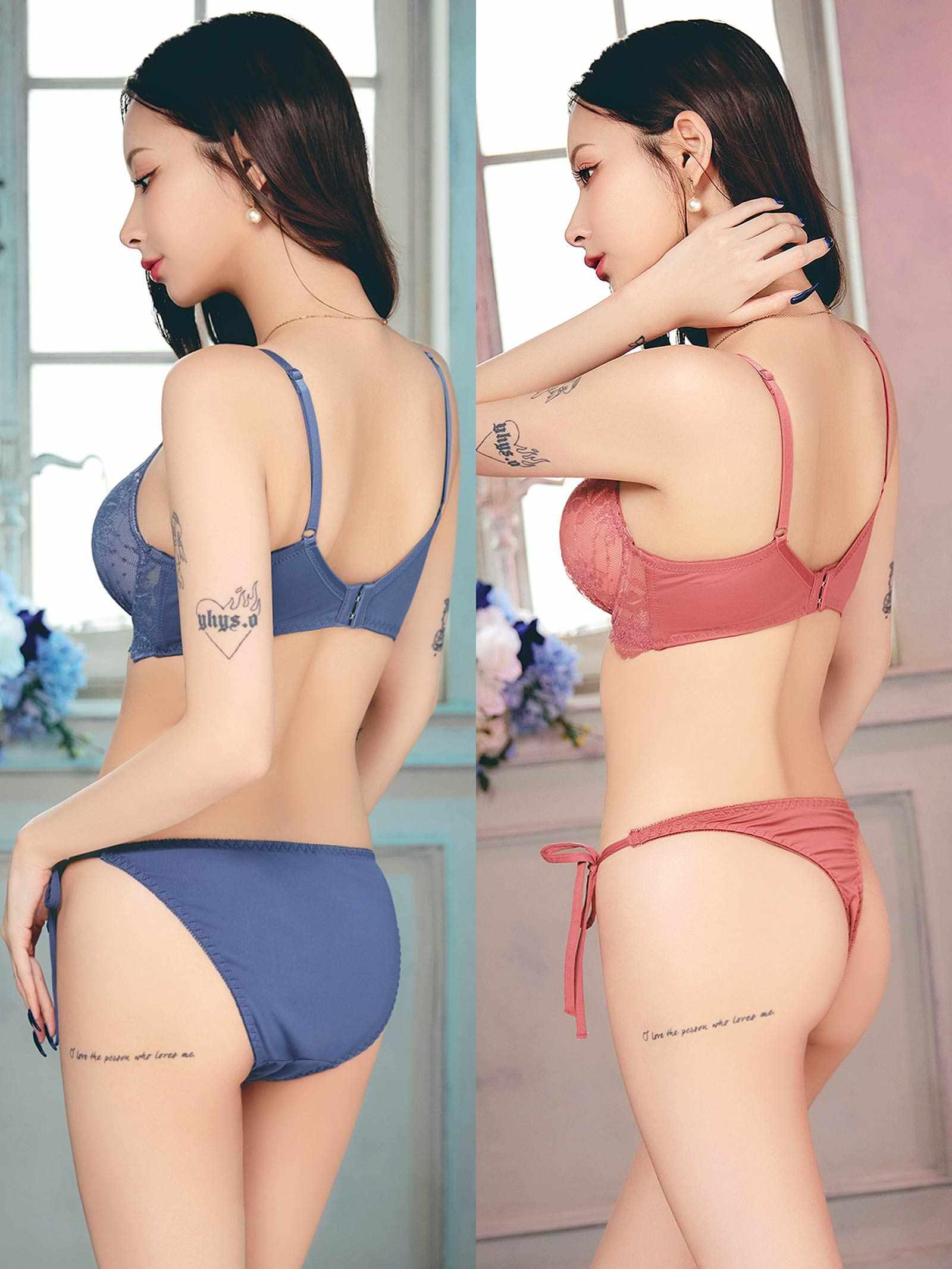 11/21新作!【3点セット】ヴィーナスレースコード育乳脇高ブラジャー&サイド紐フルバック&Tバックショーツ