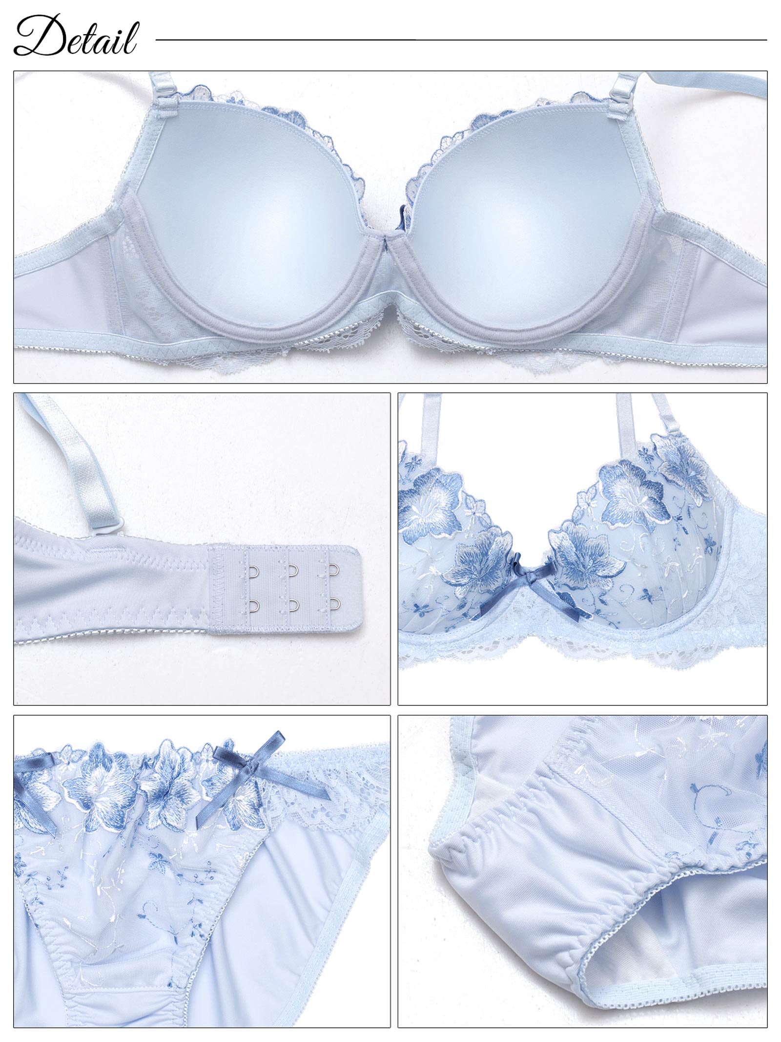 7/9新作!ピュアリボンブロッサムブラジャー&フルバックショーツ