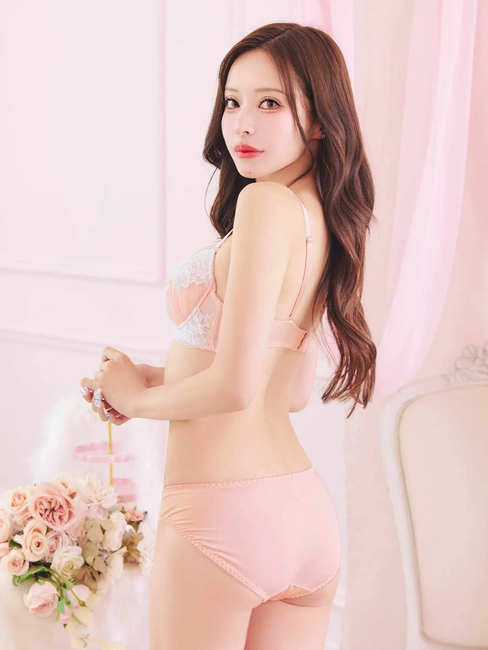 7/14新作!ミルキープリーツチュールブラジャー&フルバックショーツ