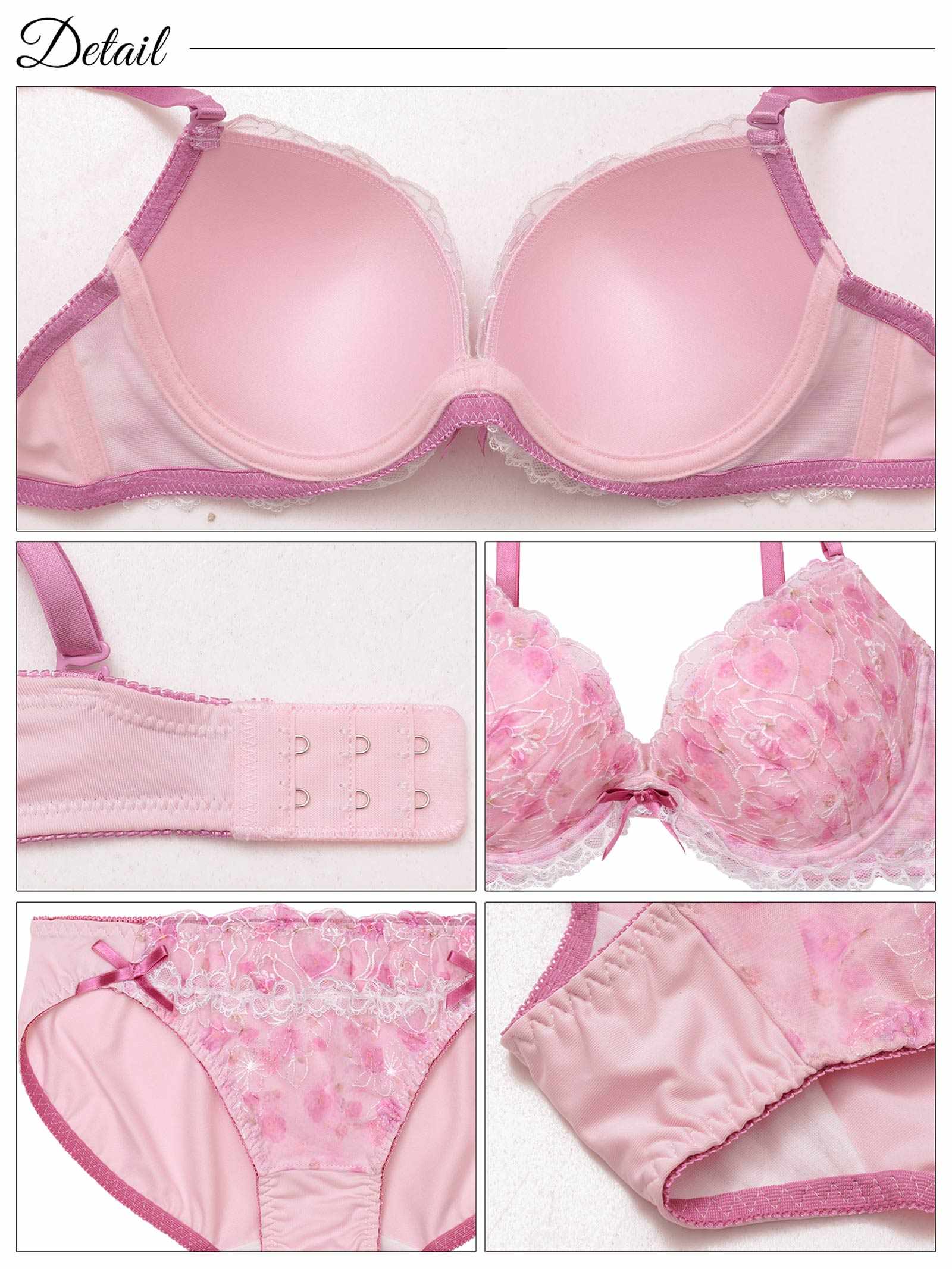7/11新作!アンティークガーリーフルールブラジャー&フルバックショーツ