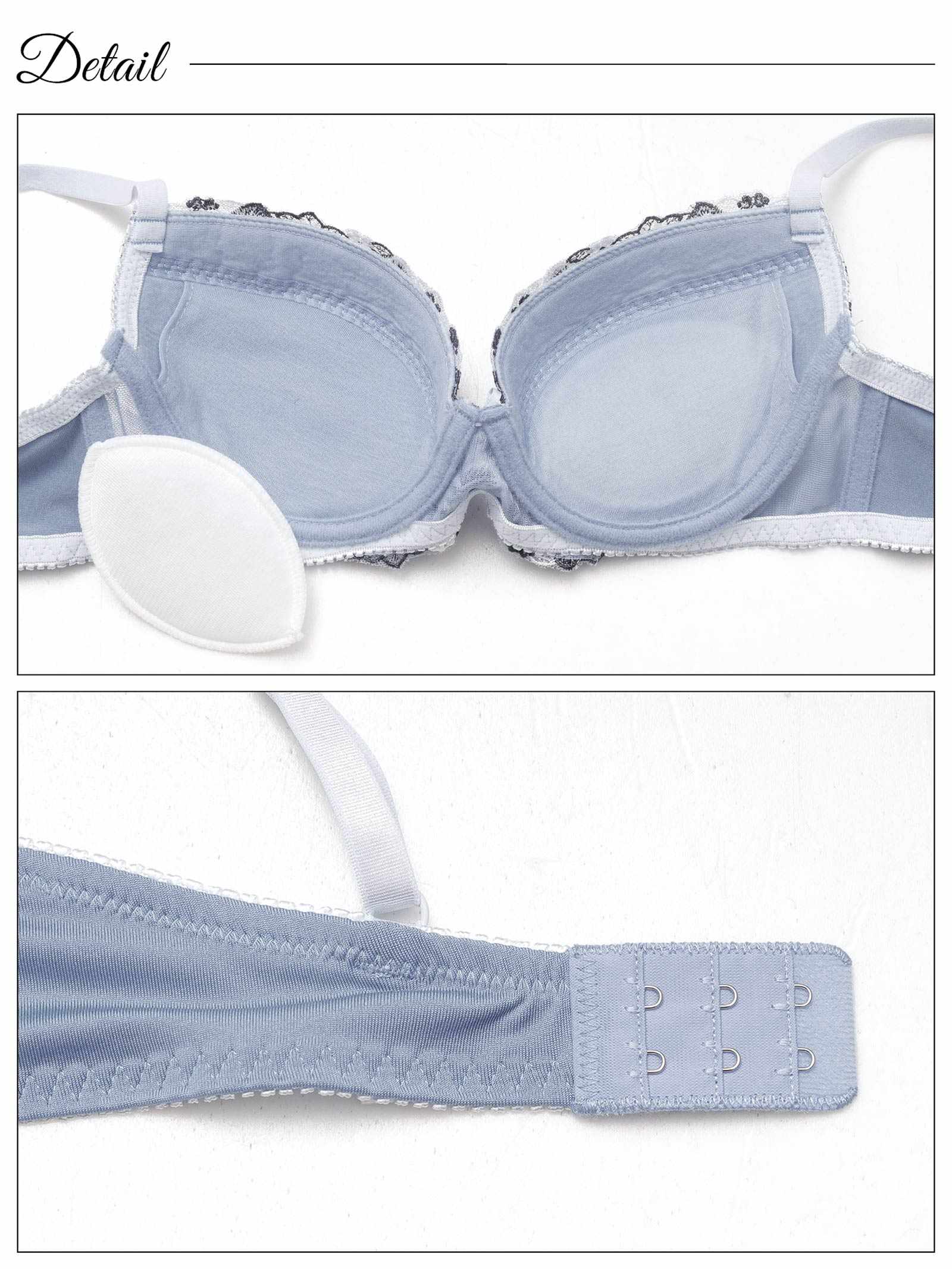 6/23新作!エレガントダスティフルールブラジャー&フルバックショーツ