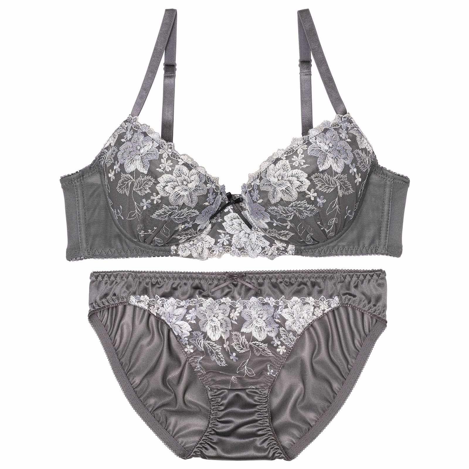 エレガントダスティフルールブラジャー&フルバックショーツ
