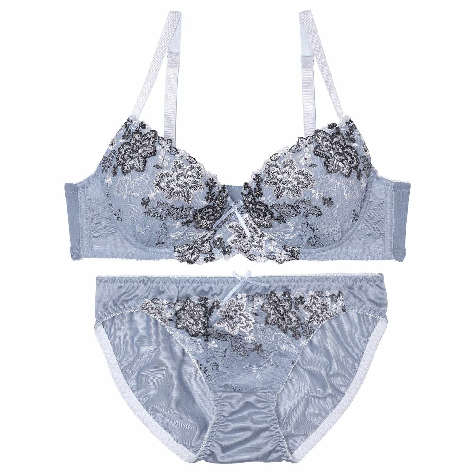 エレガントダスティフルールブラジャー&フルバックショーツ