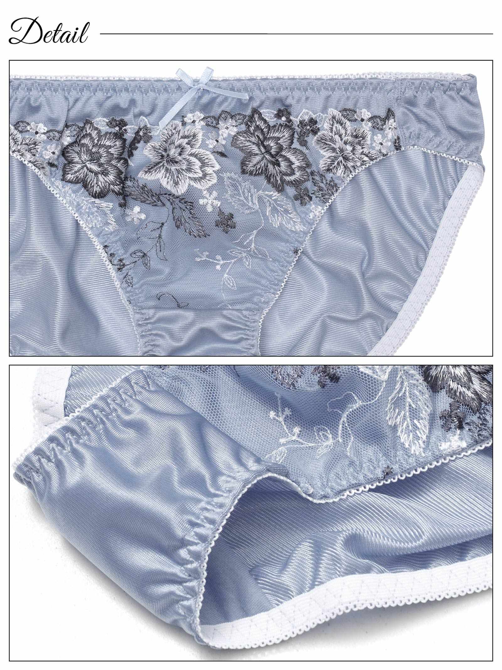 6/23新作!エレガントダスティフルールブラジャー&フルバックショーツ