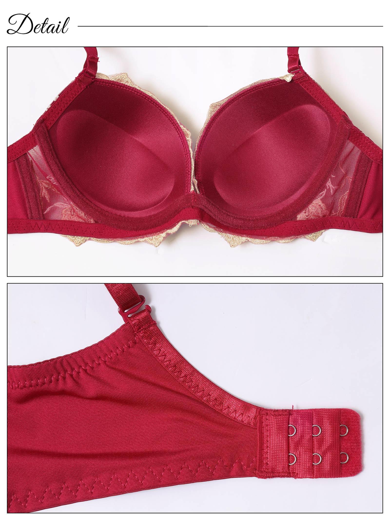 エレガントフラワーズバッド育乳脇高ブラジャー&フルバックショーツ - 【公式】247Lingerie