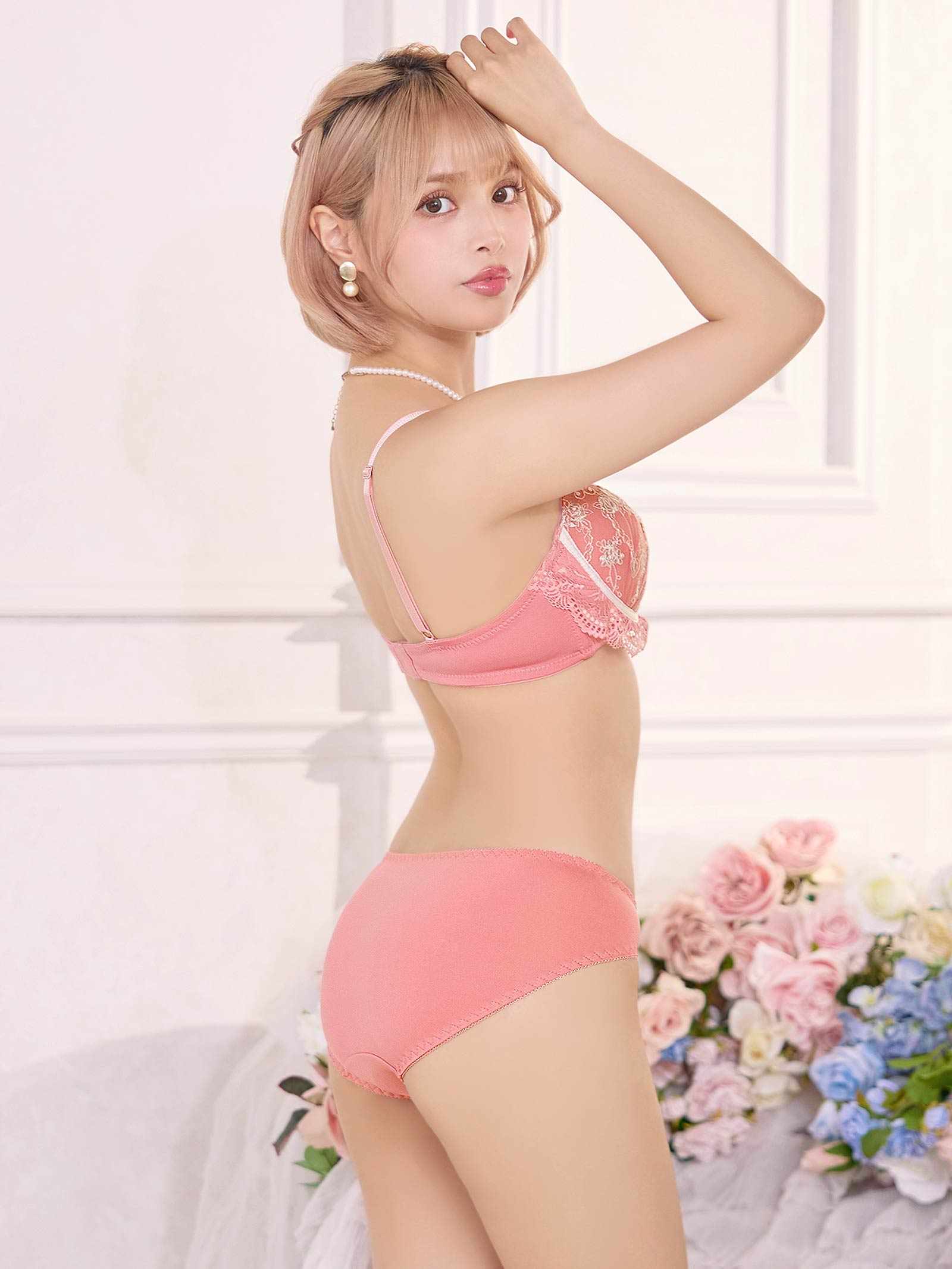 12/5新作!チャーミングハートローズブラジャー&フルバックショーツ