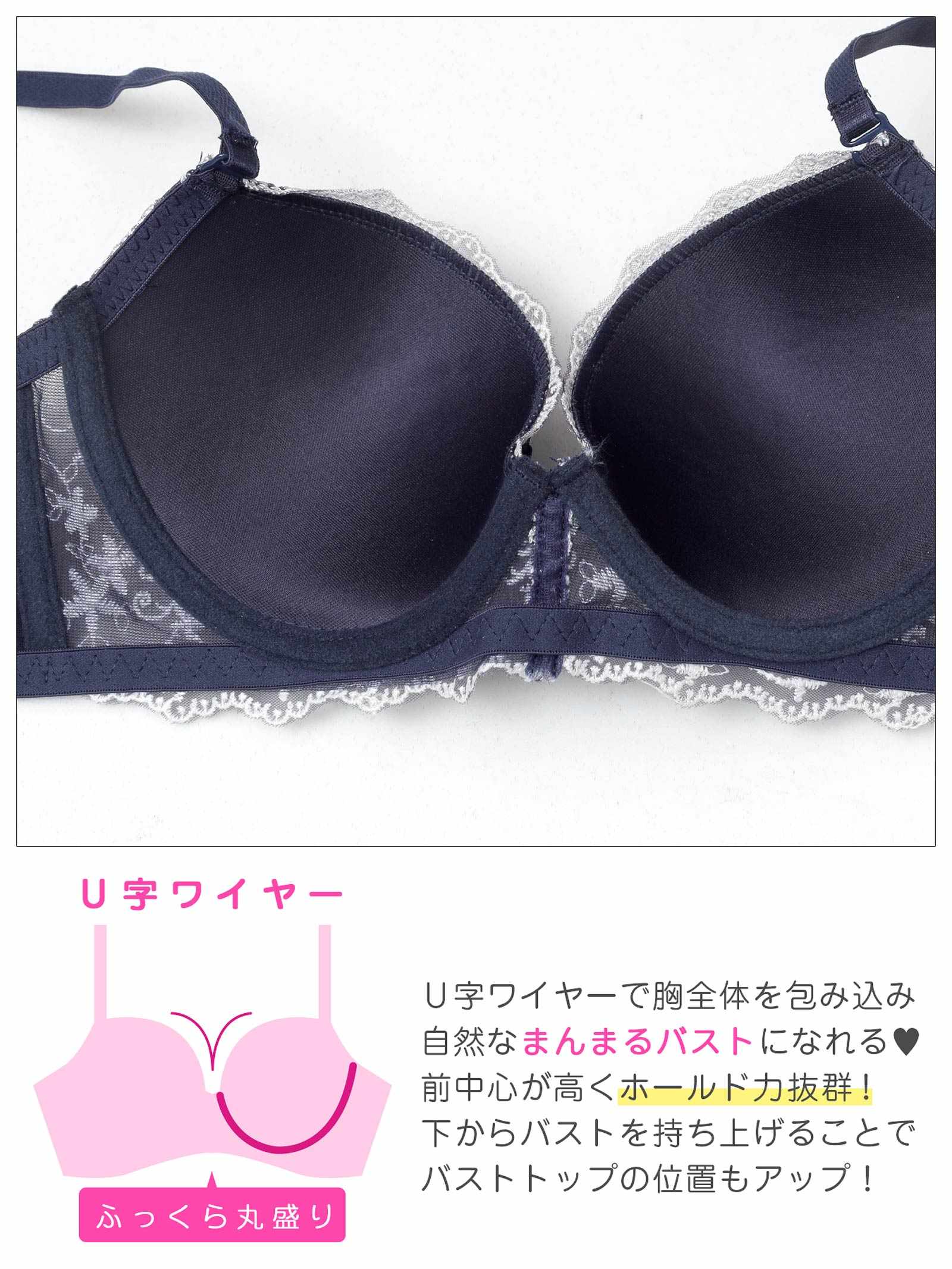 12/12新作!クラシカルバタフライ育乳脇高ブラジャー&フルバックショーツ
