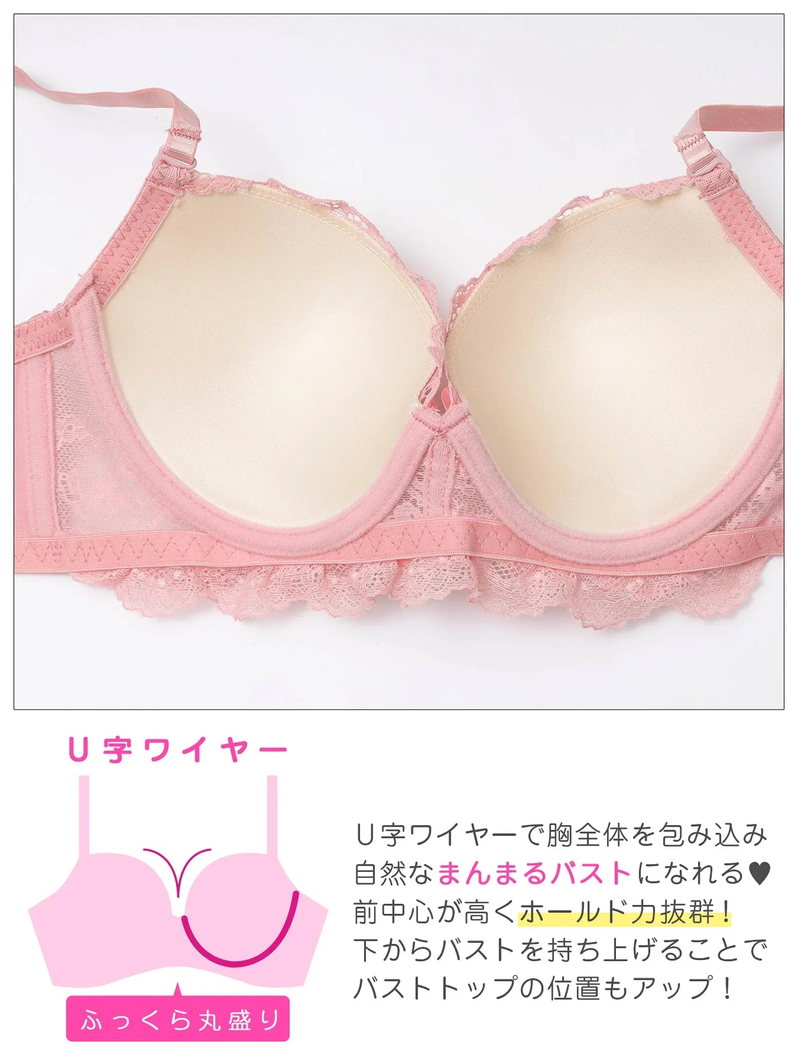 2/4新作!【3点セット】【GHIサイズ】フェミニンシンプルレース育乳脇高ブラジャー&フルバック&Tバックショーツ