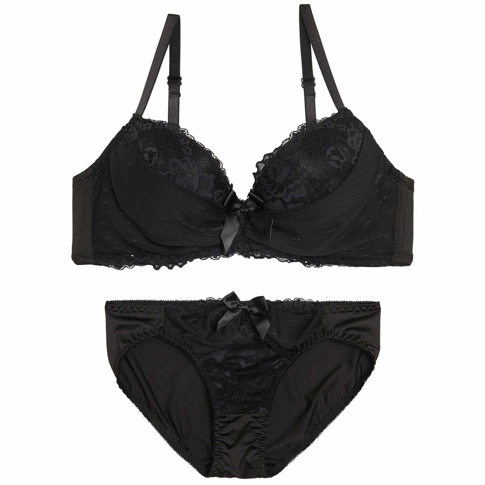 12/29新作!レーシィストライプシフォンブラジャー&フルバックショーツ