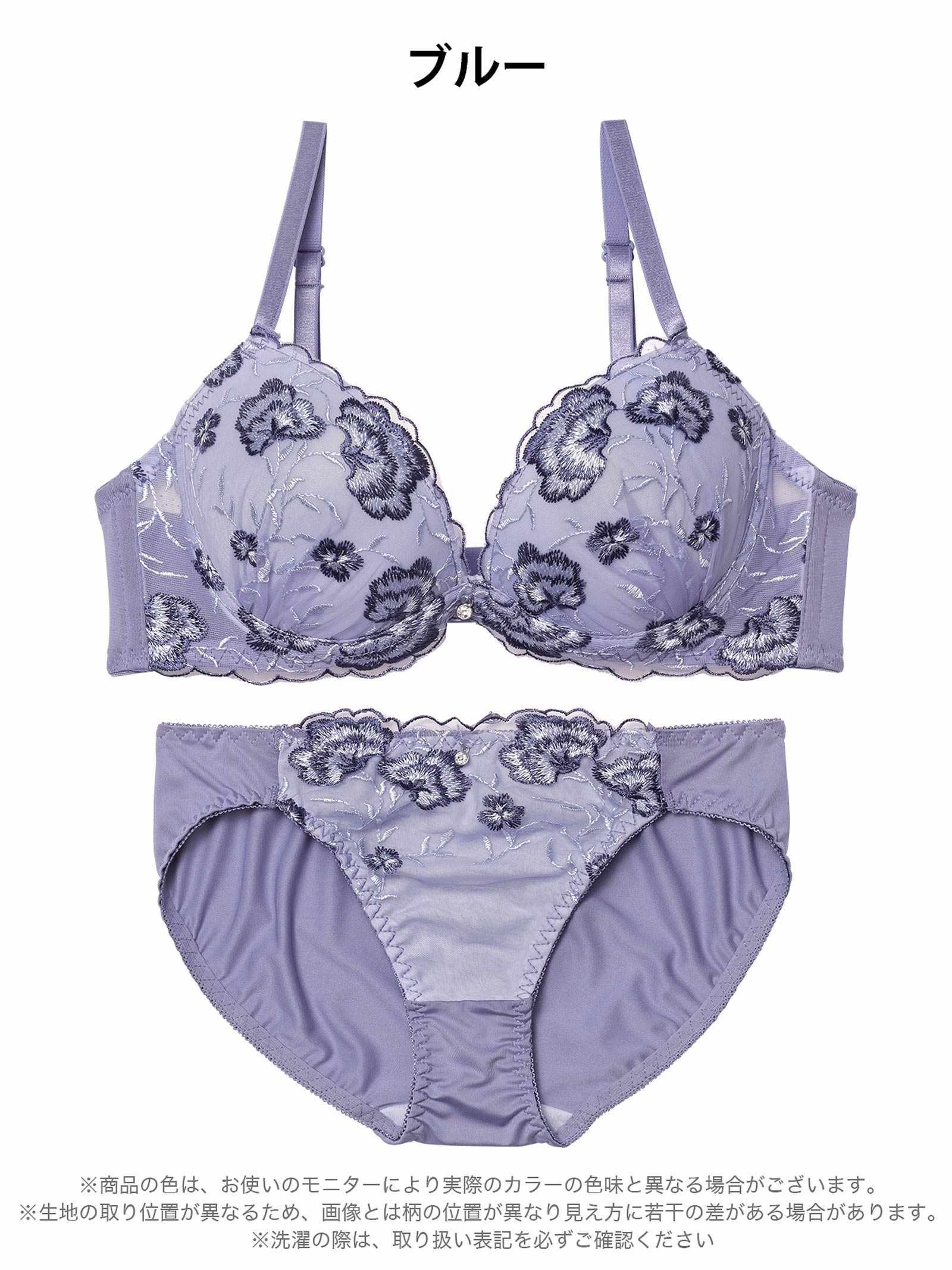 12/24新作!ダスティーフルールフィーユブラジャー&フルバックショーツ