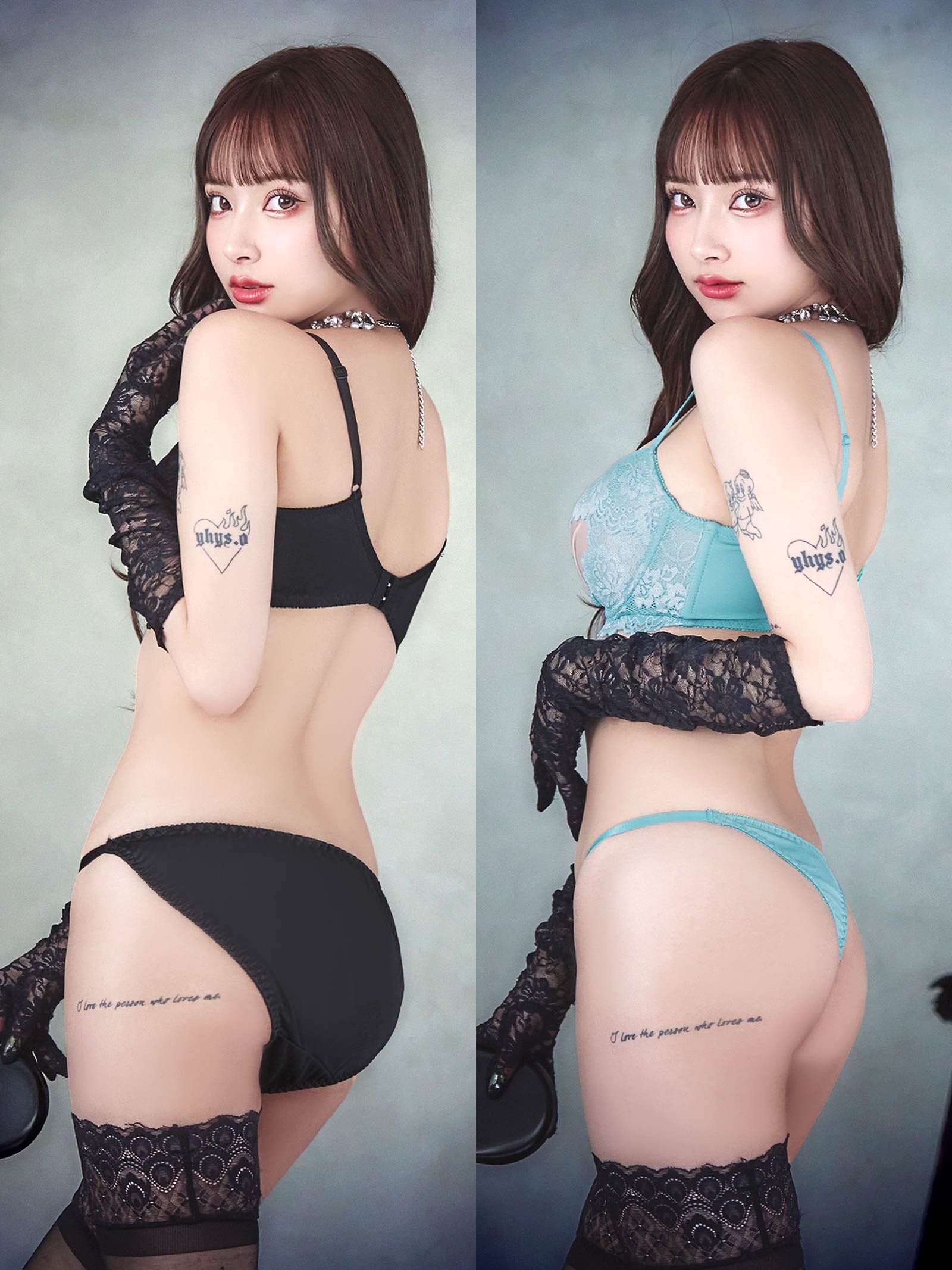 10/17新作!【3点セット】グロッシーサテンフルール育乳脇高ブラジャー&フルバック&Tバックショーツ