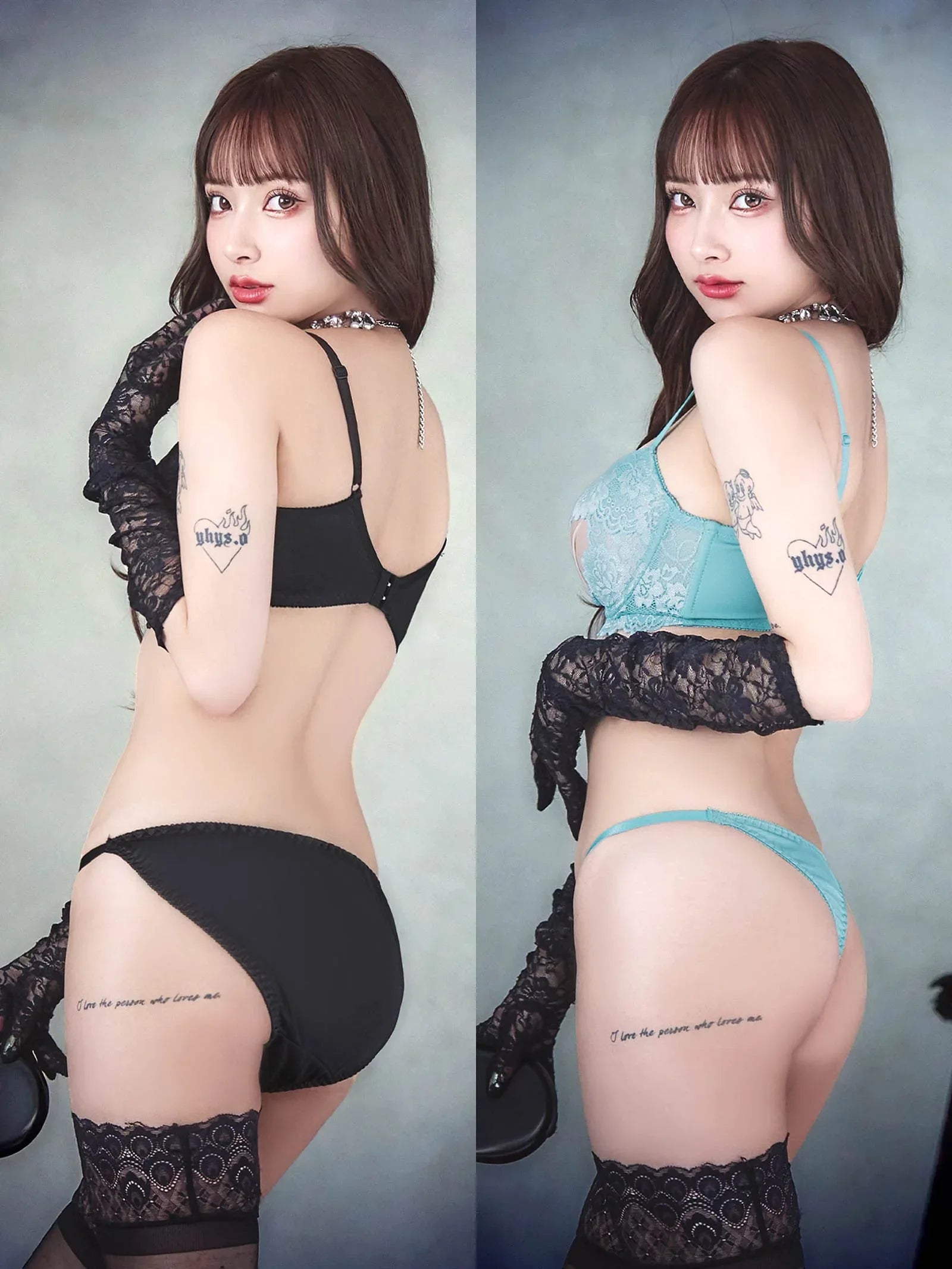 10/17新作!【3点セット】グロッシーサテンフルール育乳脇高ブラジャー&フルバック&Tバックショーツ