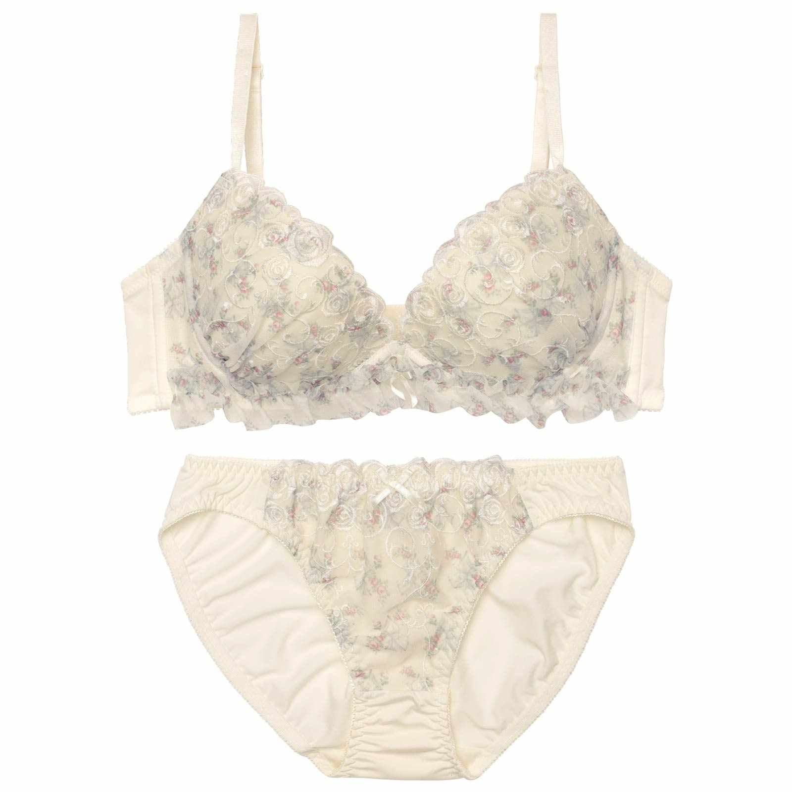 1/9新作!ドーリーローズブーケブラジャー&フルバックショーツ