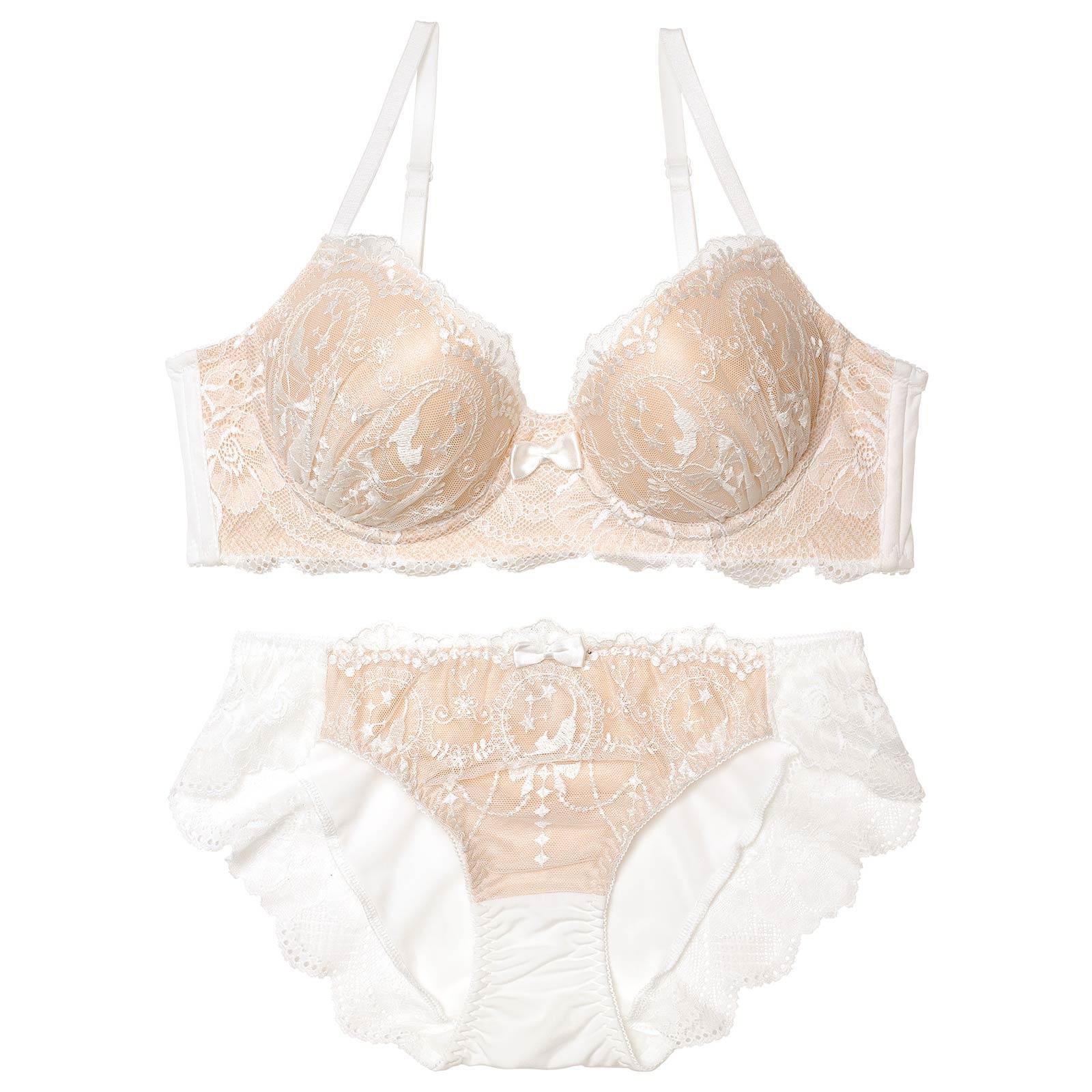 1/16新作!ヌーディーレースキャット育乳脇高ブラジャー&フルバックショーツ - 【公式】247Lingerie