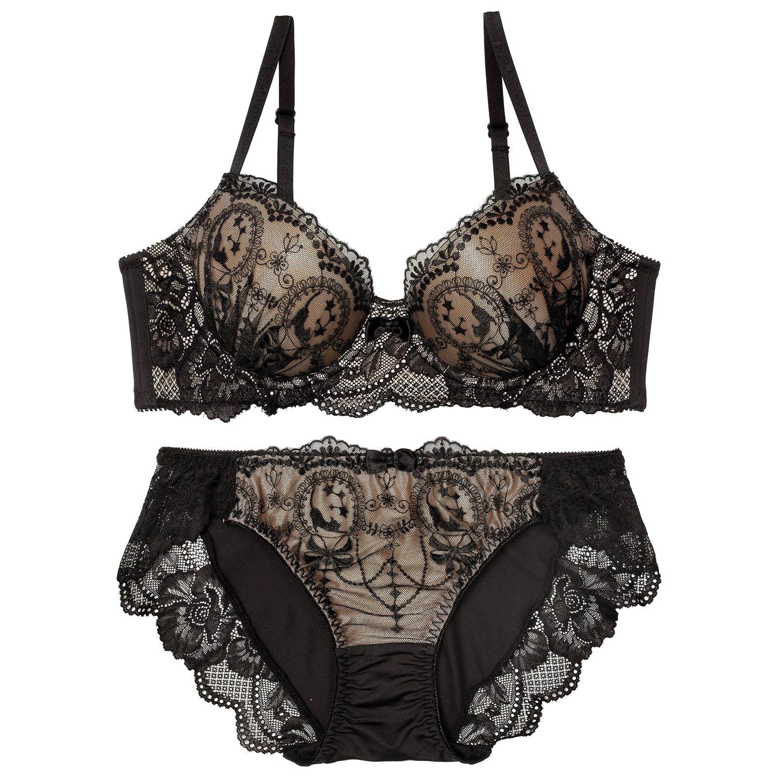 1/16新作!ヌーディーレースキャット育乳脇高ブラジャー&フルバックショーツ - 【公式】247Lingerie