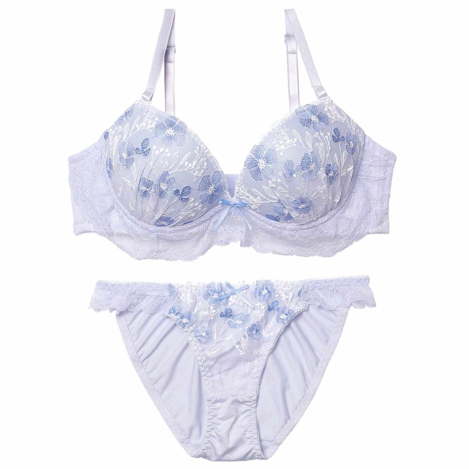 ラブリーパステルレーシィブラジャー&フルバックショーツ
