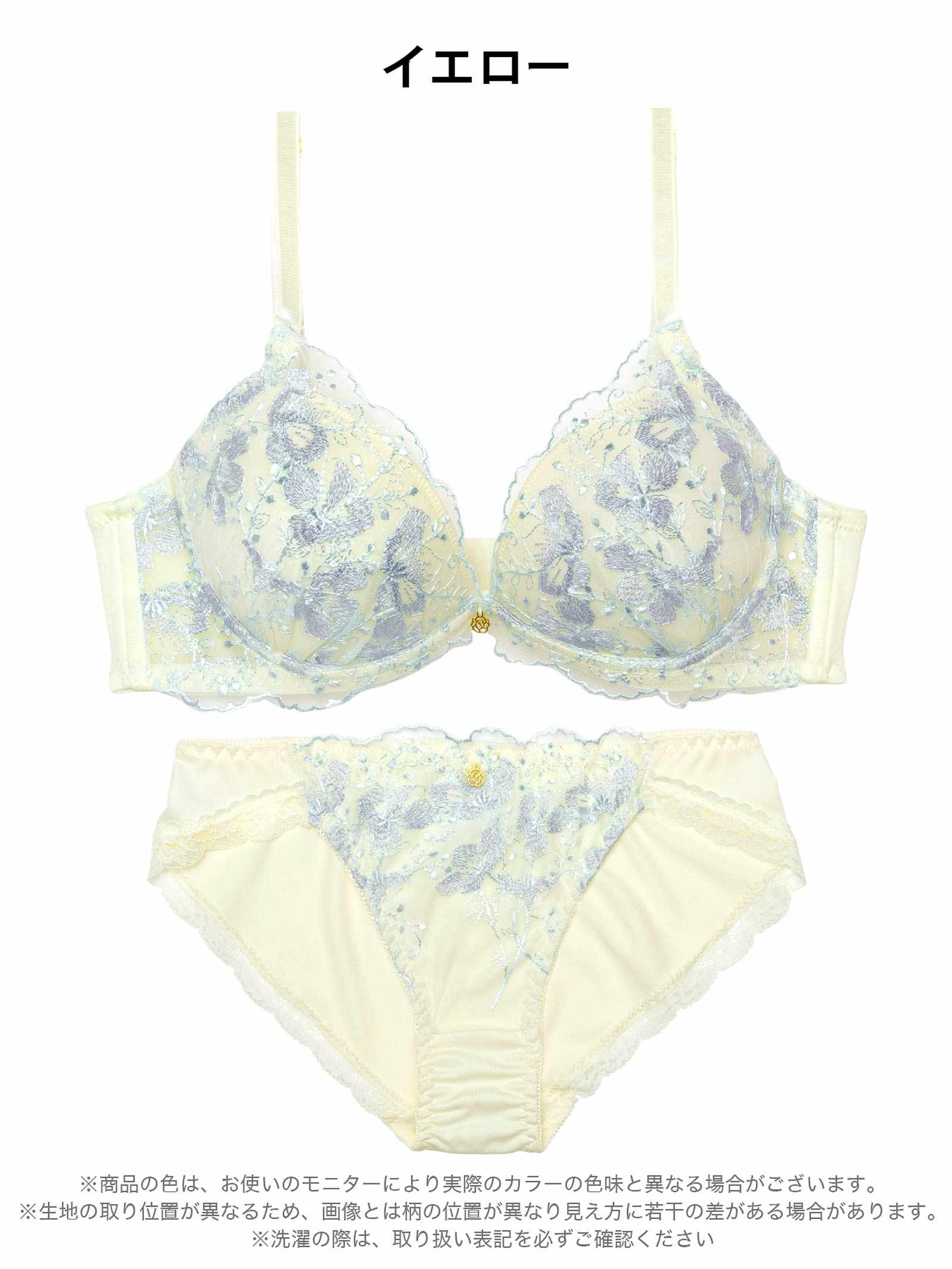 3/16新作!フローラルシアーメロウ育乳脇高ブラジャー&フルバックショーツ