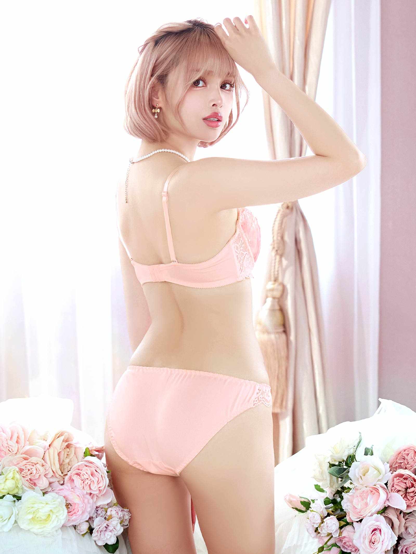 10/15新作!ブルームレースグラデーションブラジャー&フルバックショーツ