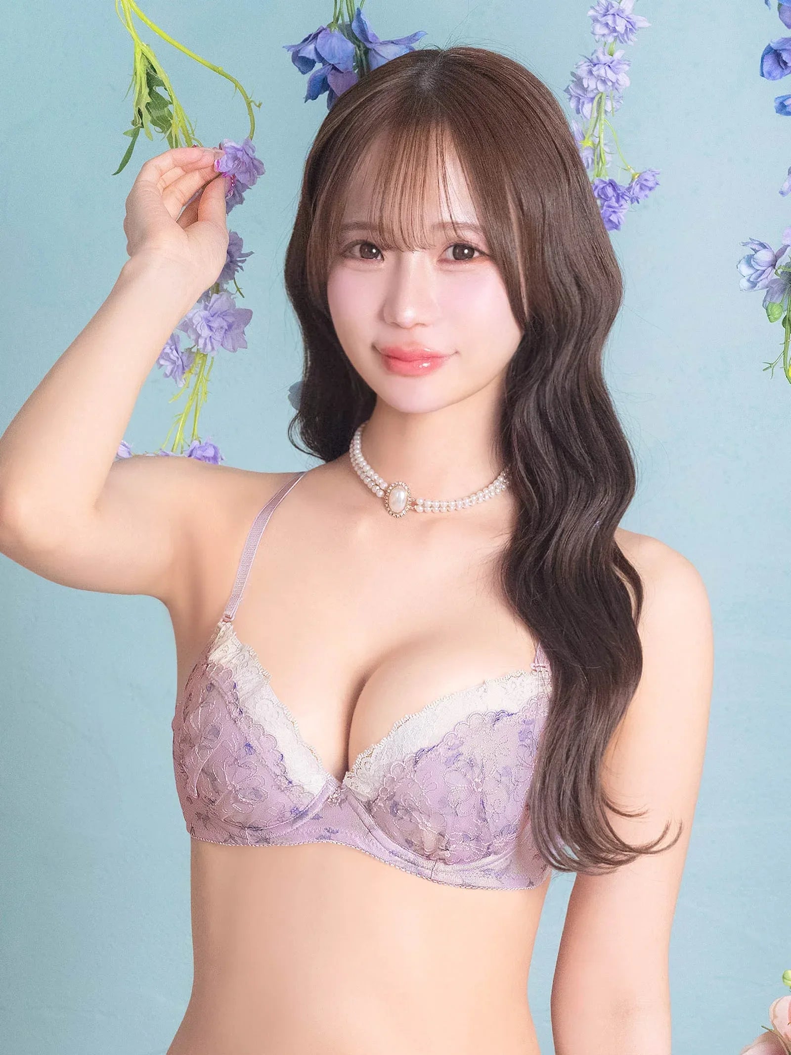 11/3新作!【EFサイズ】フェミニンメロウブロッサムブラジャー&フルバックショーツ