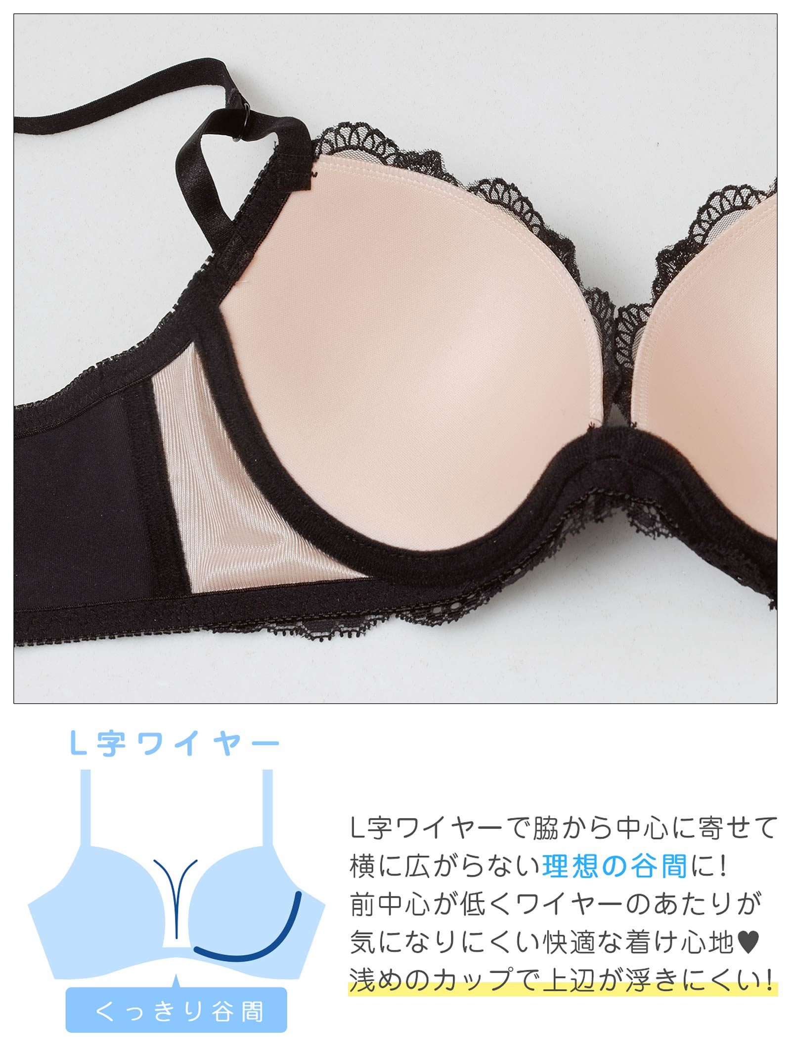 1/7新作!【3点セット】【GHIサイズ】ブルーミングヌーディシアー育乳脇高ブラジャー&フルバック&Tバックショーツ