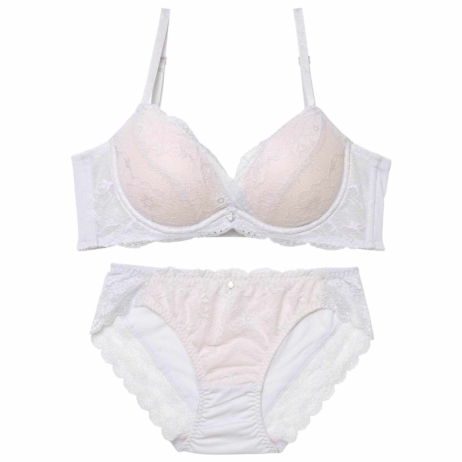 2/13新作!シアーカシュクールレース育乳脇高ブラジャー&フルバックショーツ