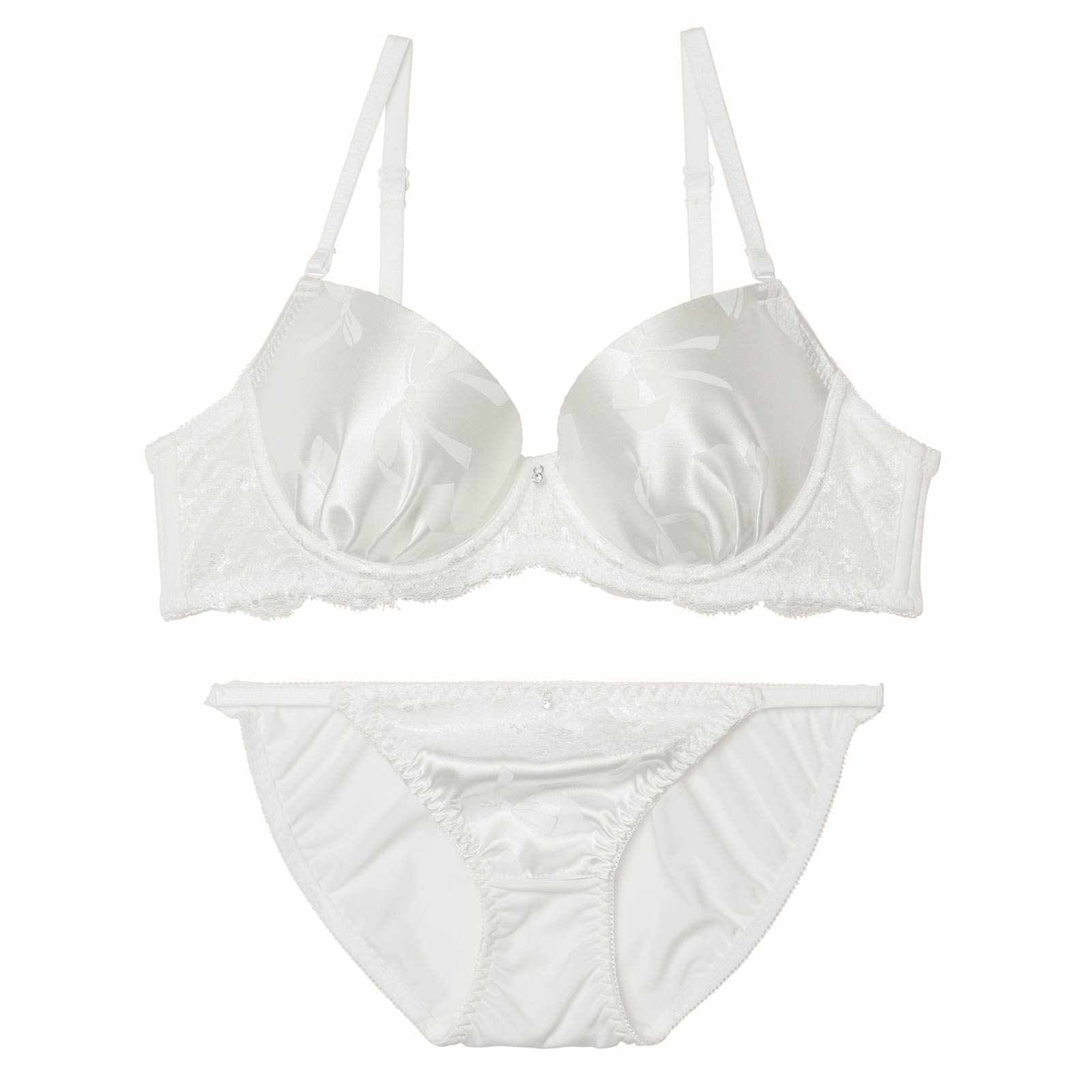 11/10新作!クラシカルリボンサテンブラジャー&フルバックショーツ