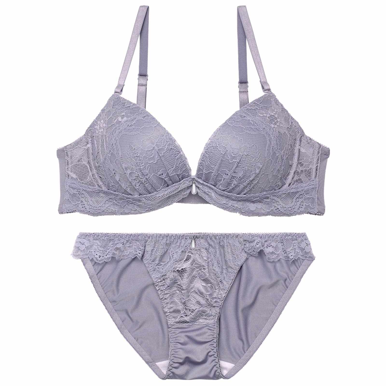 4/22新作!シンプルコードレースブラジャー&フルバックショーツ