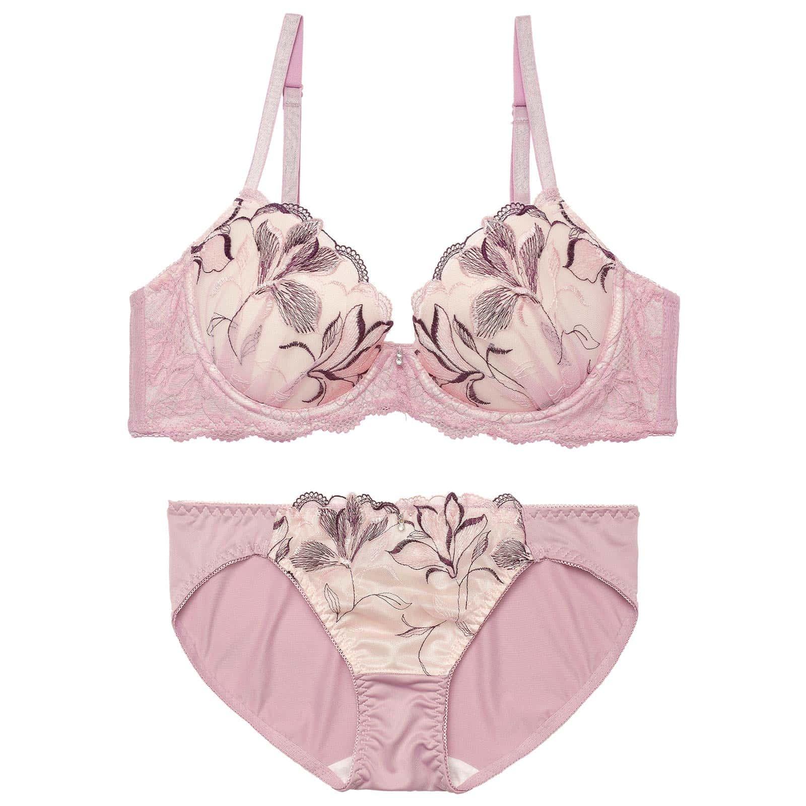 2/25新作!ミステリアスブルーム育乳脇高ブラジャー&フルバックショーツ