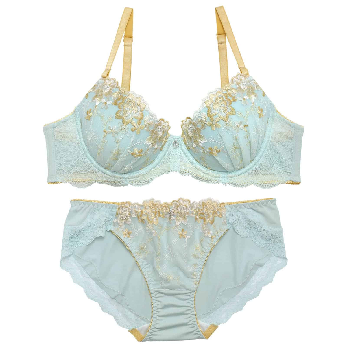 10/16新作!パステルフローラルブラジャー&フルバックショーツ
