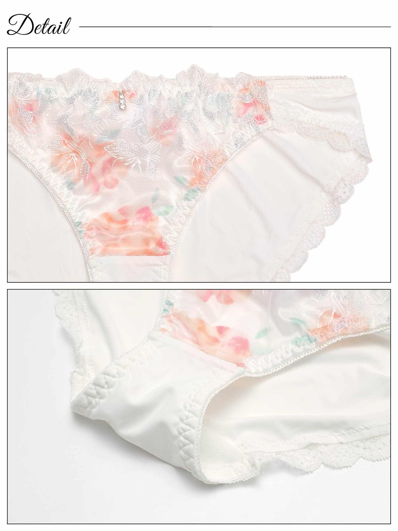 ピュア水彩レーシィブラジャー&フルバックショーツ - 【公式】247Lingerie