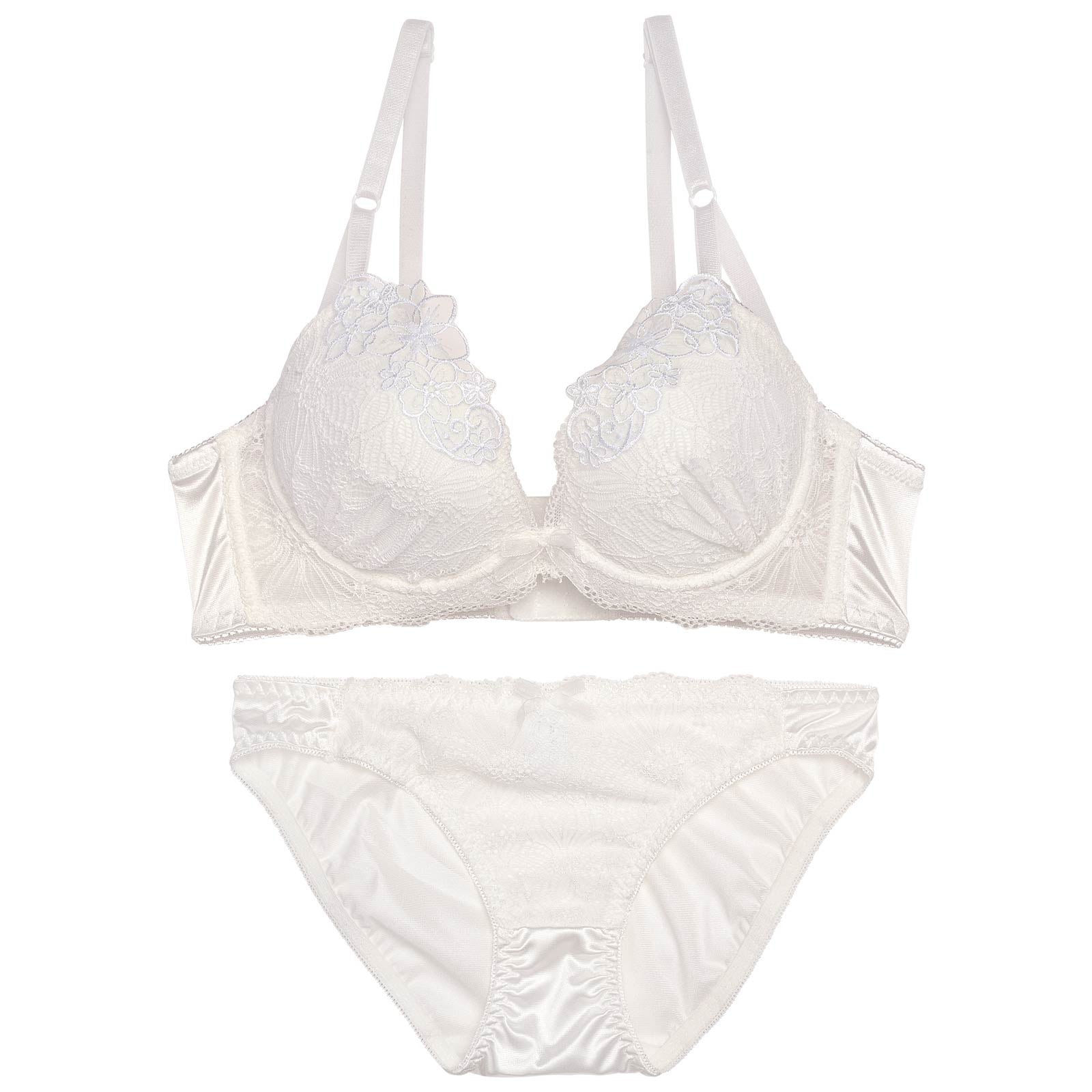 ジーニアルシアーフルーロン育乳脇高ブラジャー&フルバックショーツ