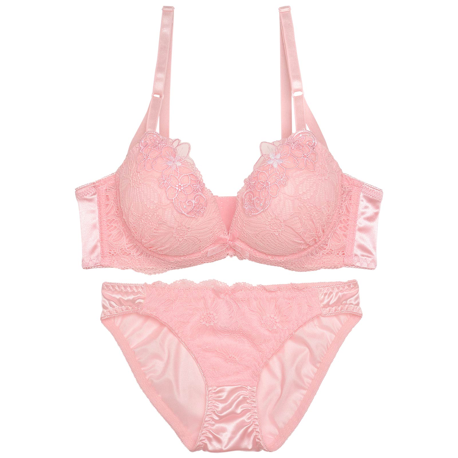 ジーニアルシアーフルーロン育乳脇高ブラジャー&フルバックショーツ