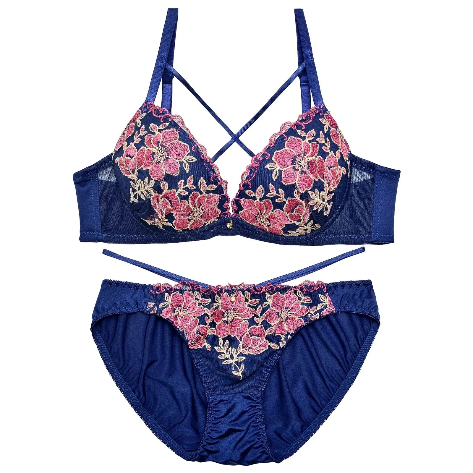 ノーブルブロッサムコードブラジャー&フルバックショーツ - 【公式】247Lingerie