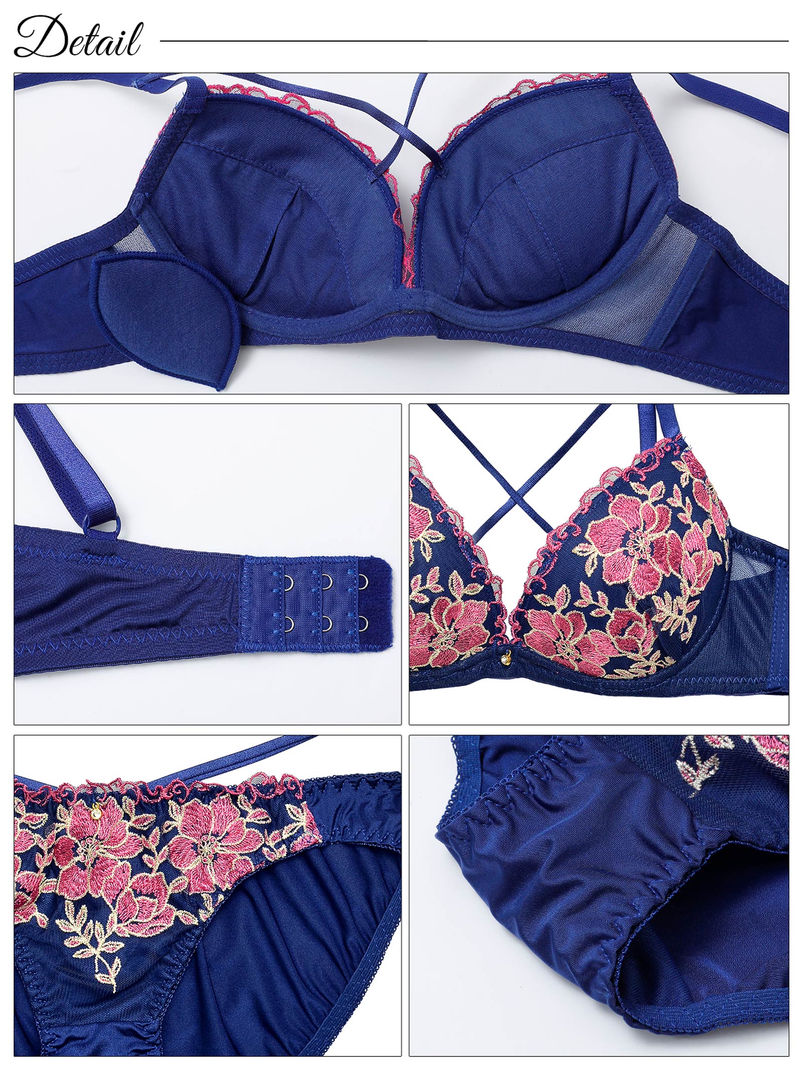 10/11新作!ノーブルブロッサムコードブラジャー&フルバックショーツ