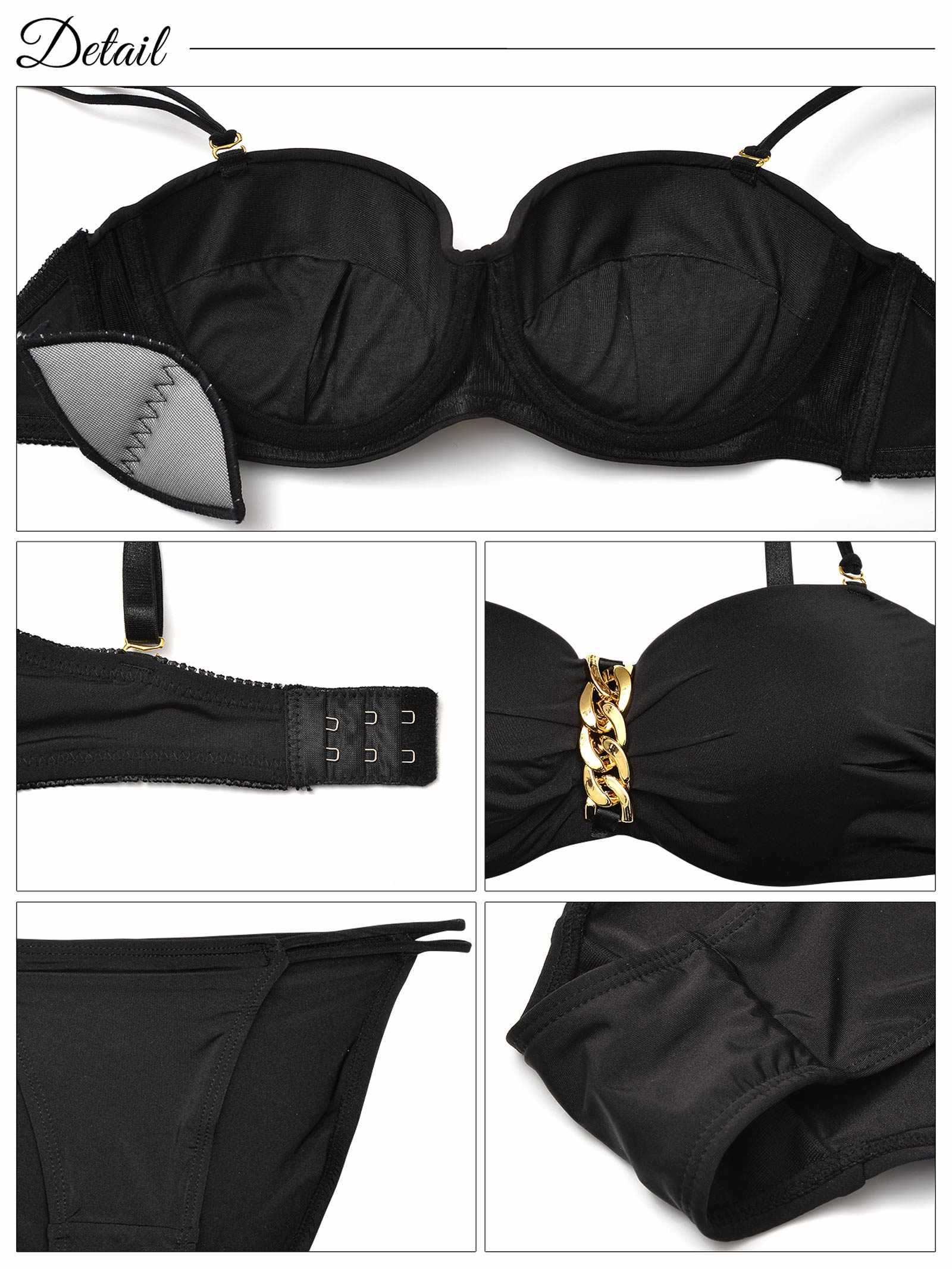 スパークリングチェーンブラジャー&フルバックショーツ