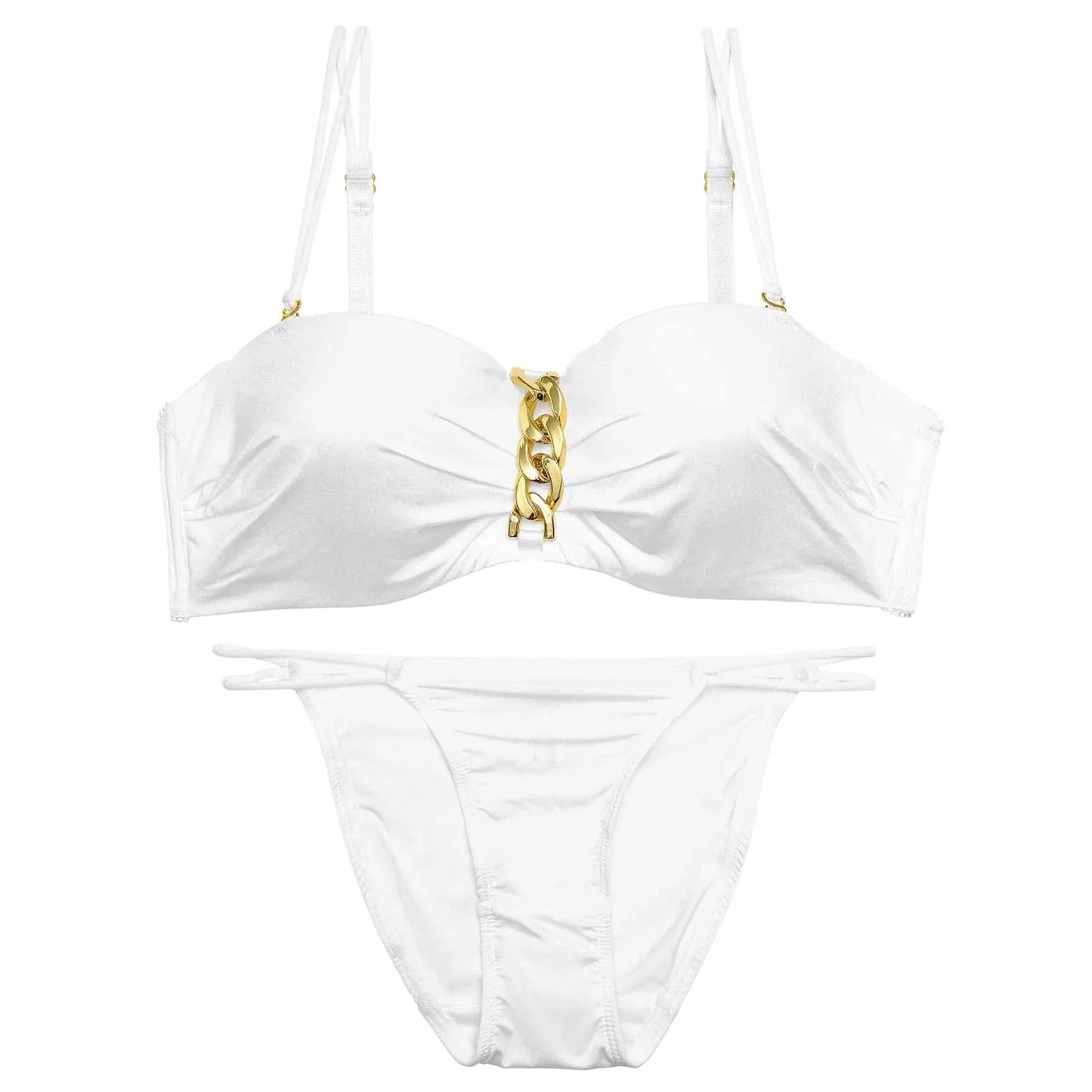 スパークリングチェーンブラジャー&フルバックショーツ - 【公式】247Lingerie
