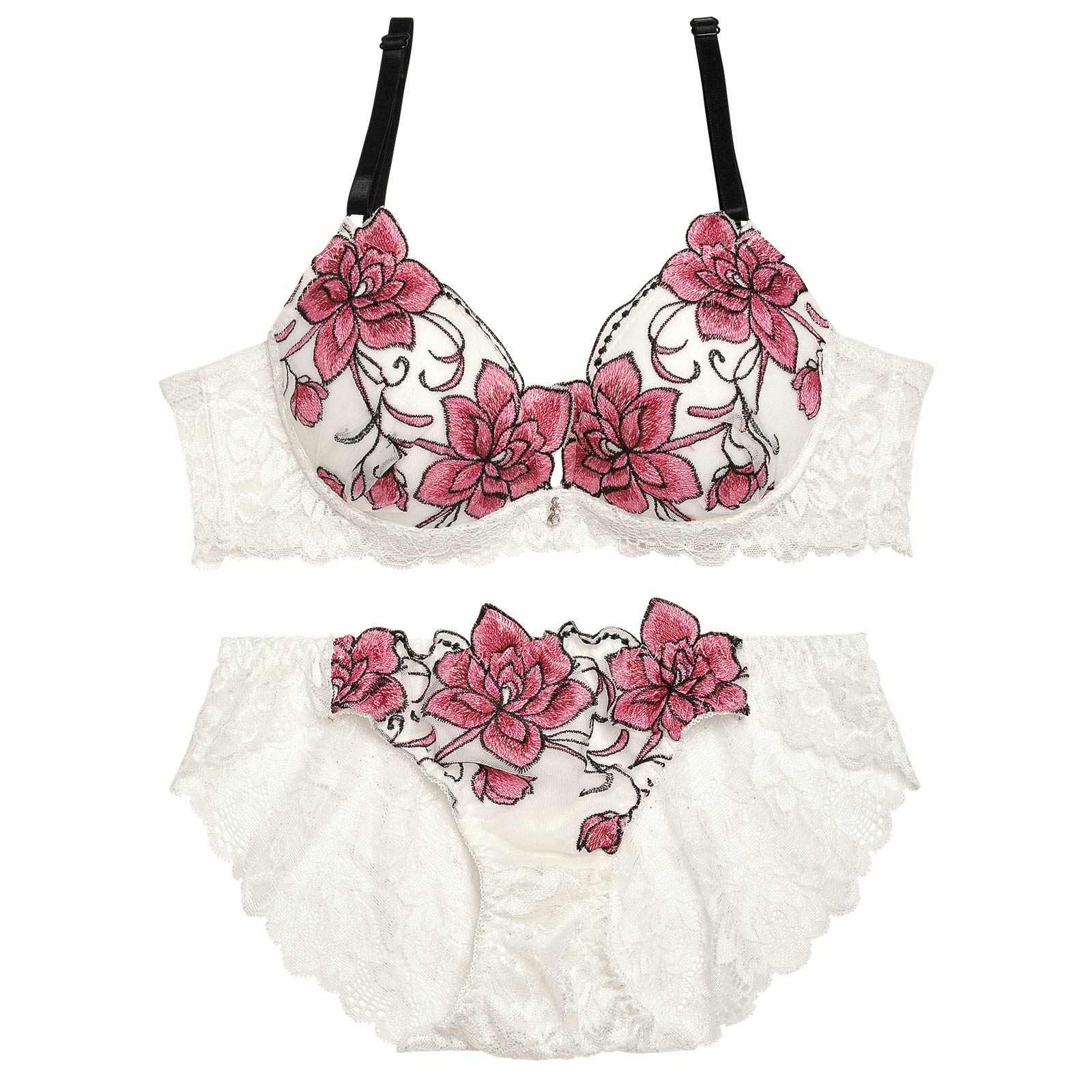 2/17再販!クラシックグロウピオニー育乳脇高ブラジャー&バック透けフルバックショーツ - 【公式】247Lingerie