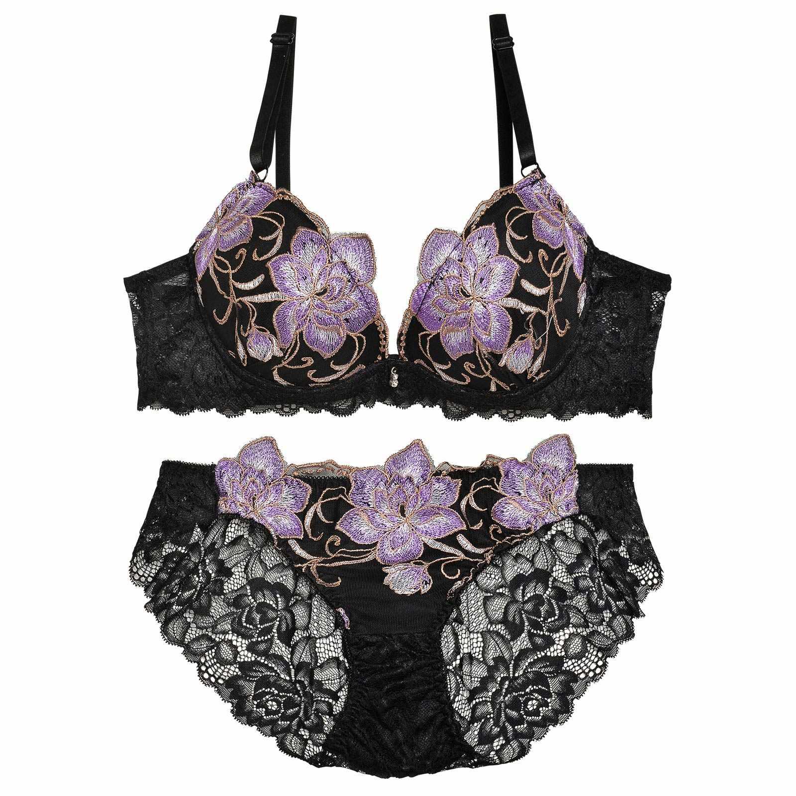 2/17再販!クラシックグロウピオニー育乳脇高ブラジャー&バック透けフルバックショーツ - 【公式】247Lingerie