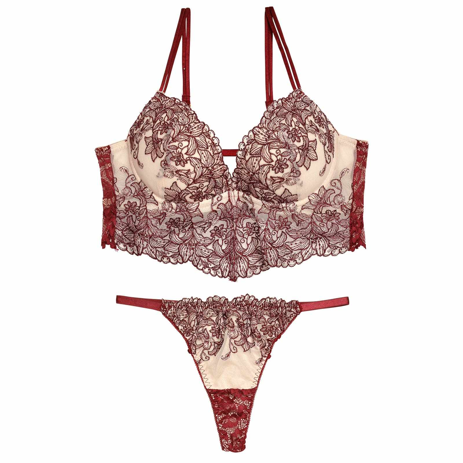 リュクスリリービスチェブラジャー&バック透けTバックショーツ - 【公式】247Lingerie