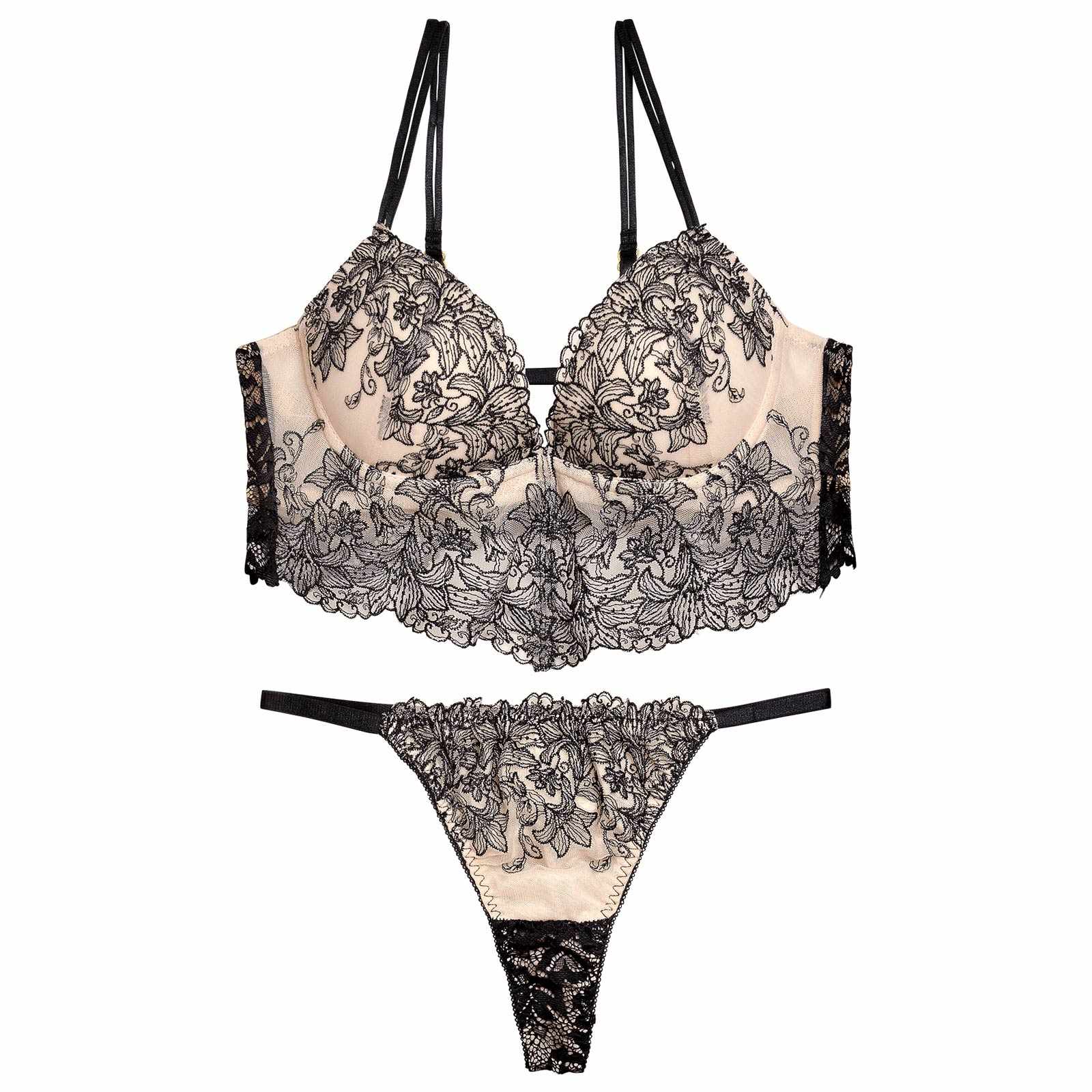 リュクスリリービスチェブラジャー&バック透けTバックショーツ - 【公式】247Lingerie