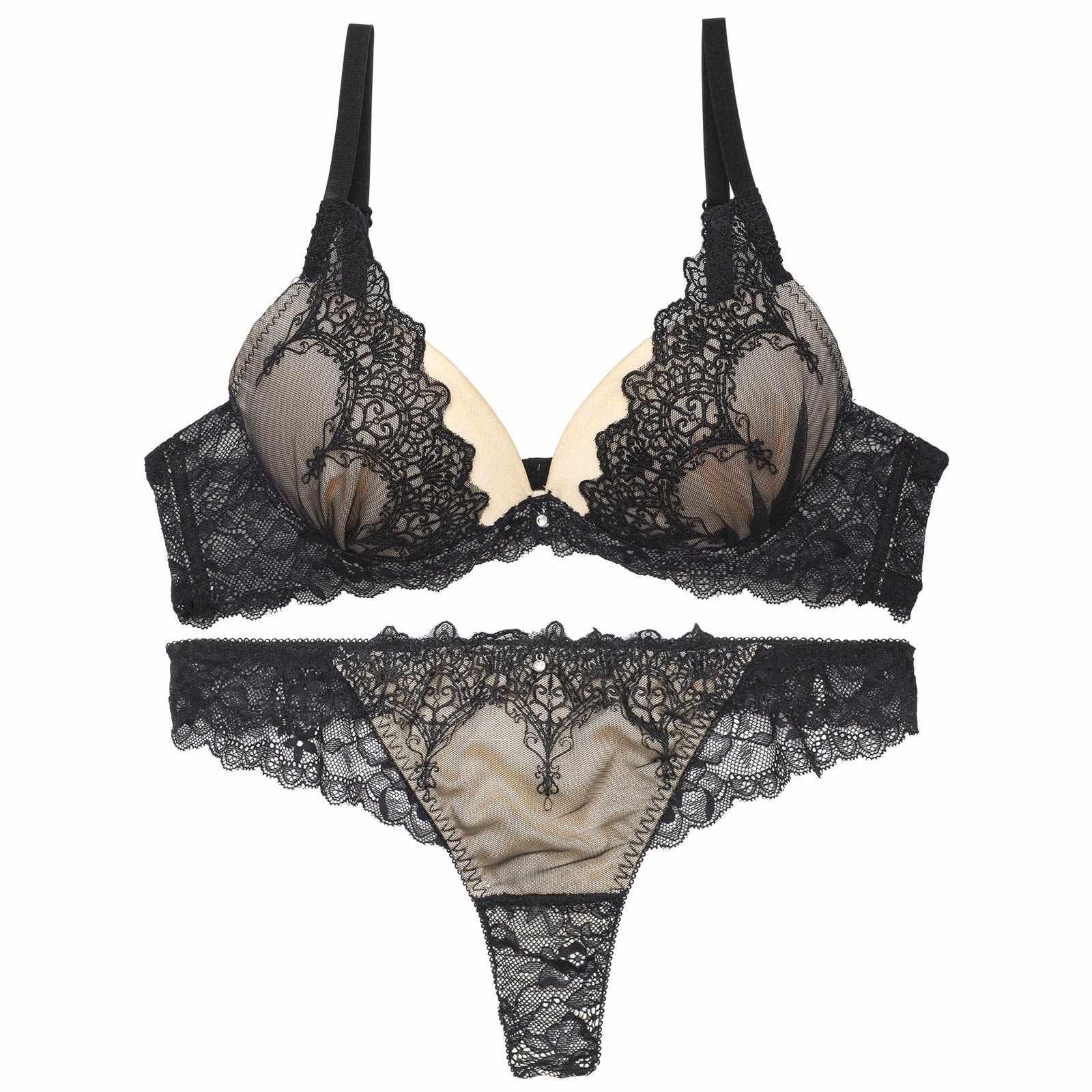 ロマネスクケミカルアーチブラジャー&バック透けTバックショーツ - 【公式】247Lingerie